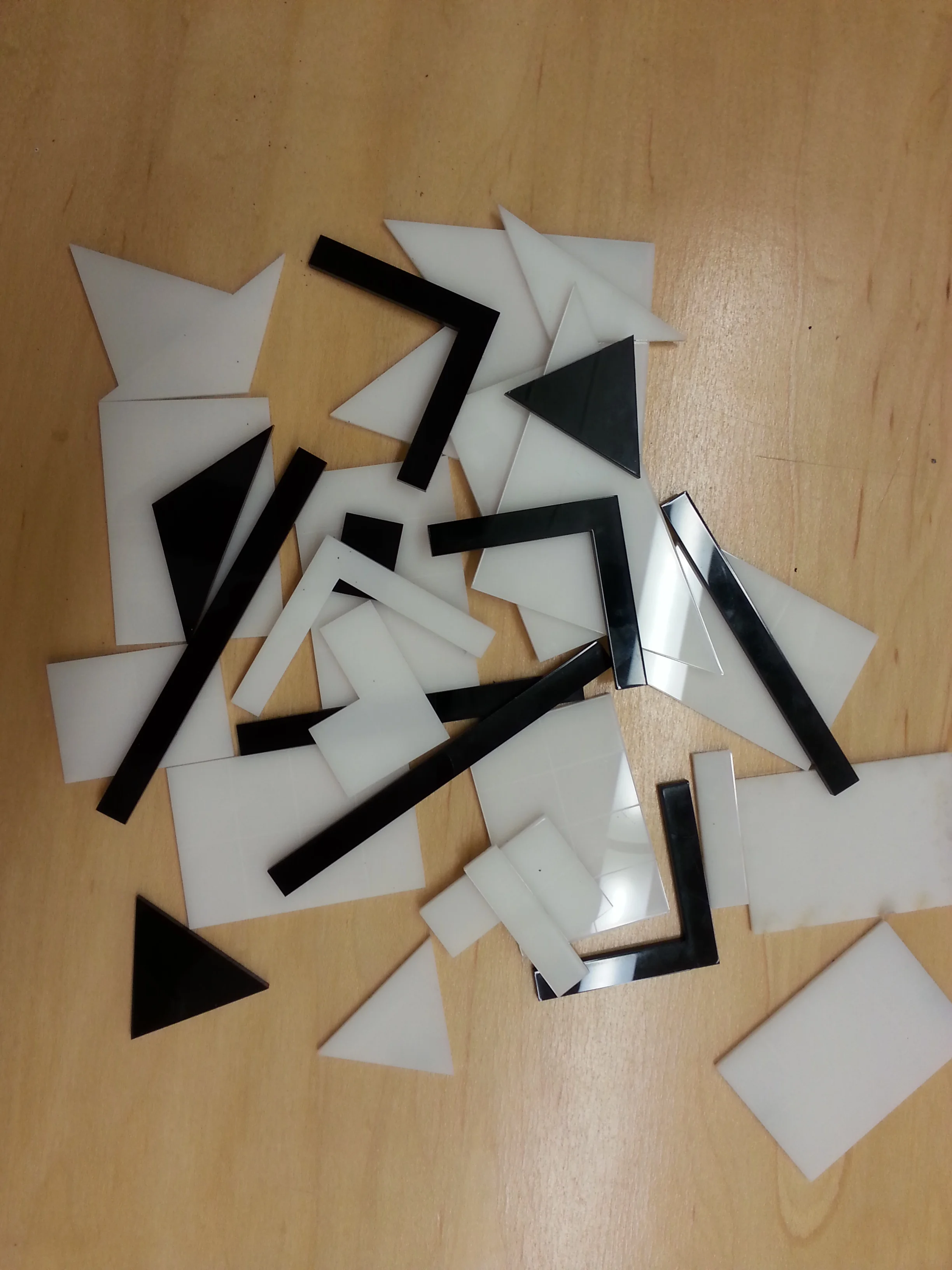 Protoype 3: tangram pieces in acrylic