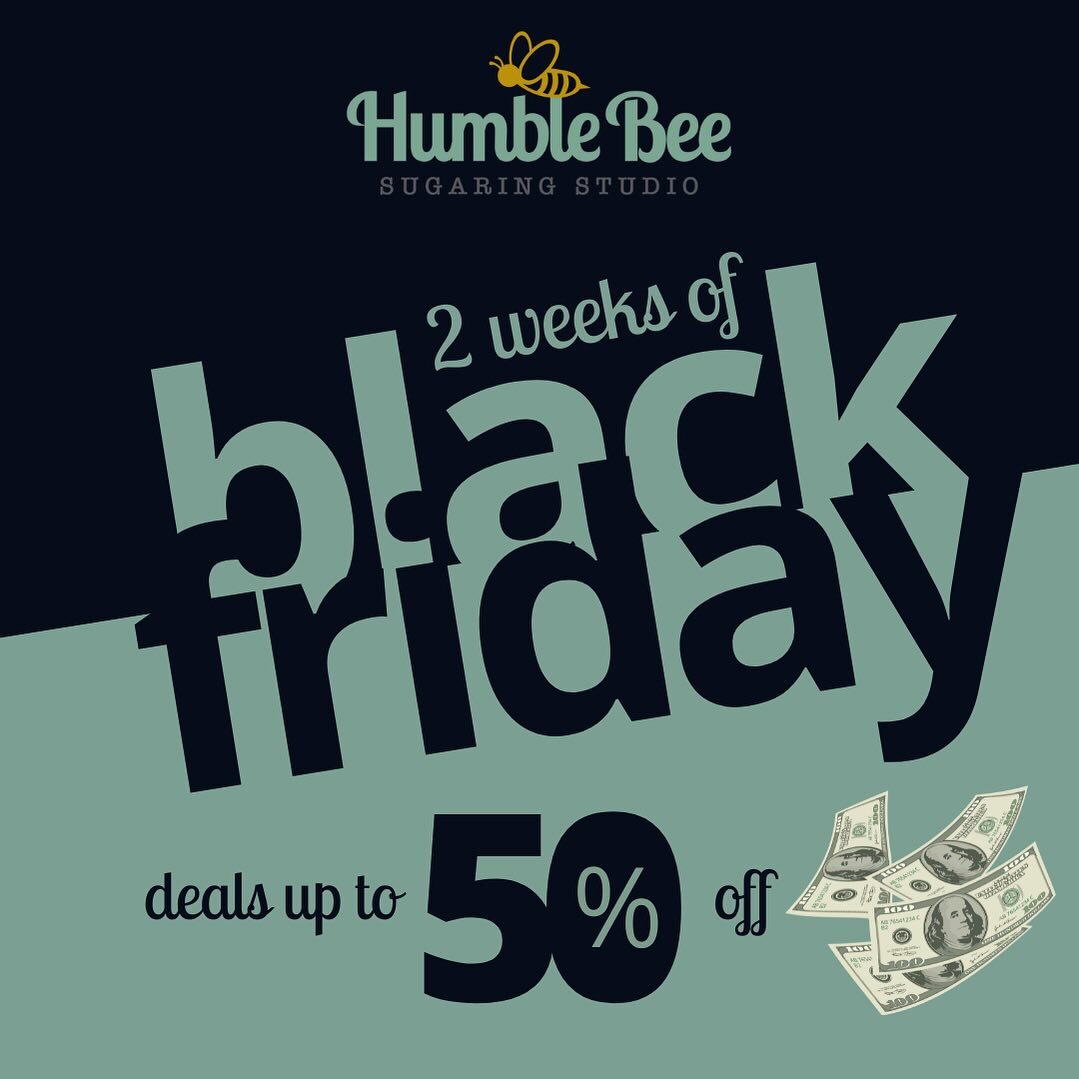 We&rsquo;re excited to announce our biggest sale of the year 🥳

TWO WEEKS OF BLACK FRIDAY 🐝🖤

To view our Black Friday deals, visit our linktree in bio 🤗

Get them while they last! ⏱️

#blackfriday #humblebee #sugaring