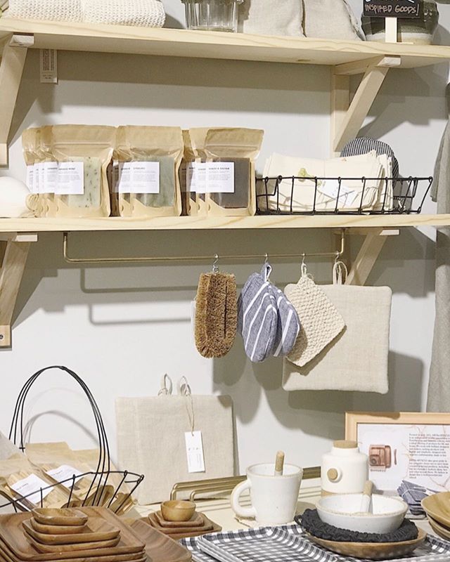 Our little corner at our neighborhood co-op. Stop by @eclecticco._ this weekend to get a sniff of our new soaps!