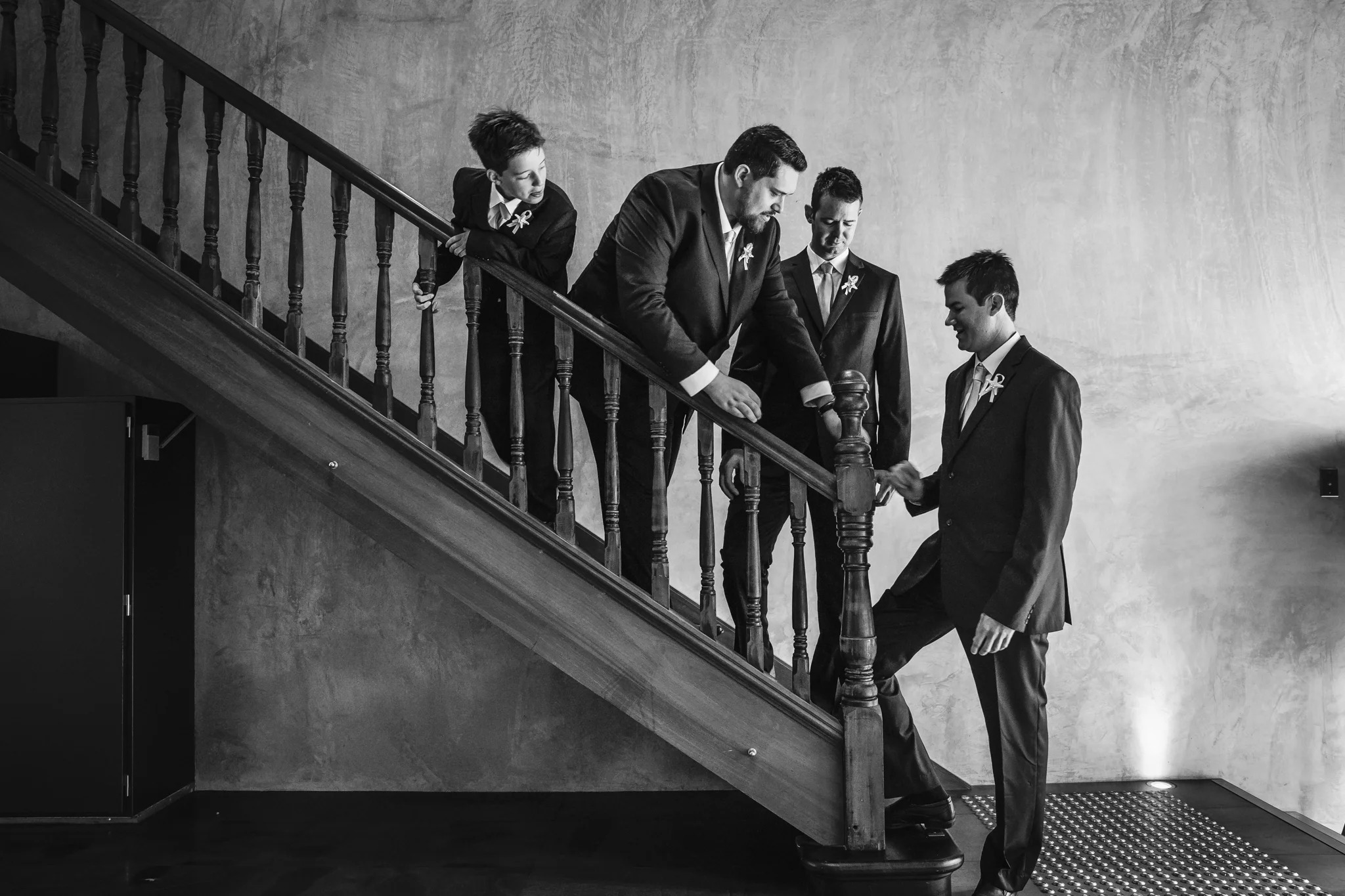 Groom and Groomsmen Hougoumont Hotel