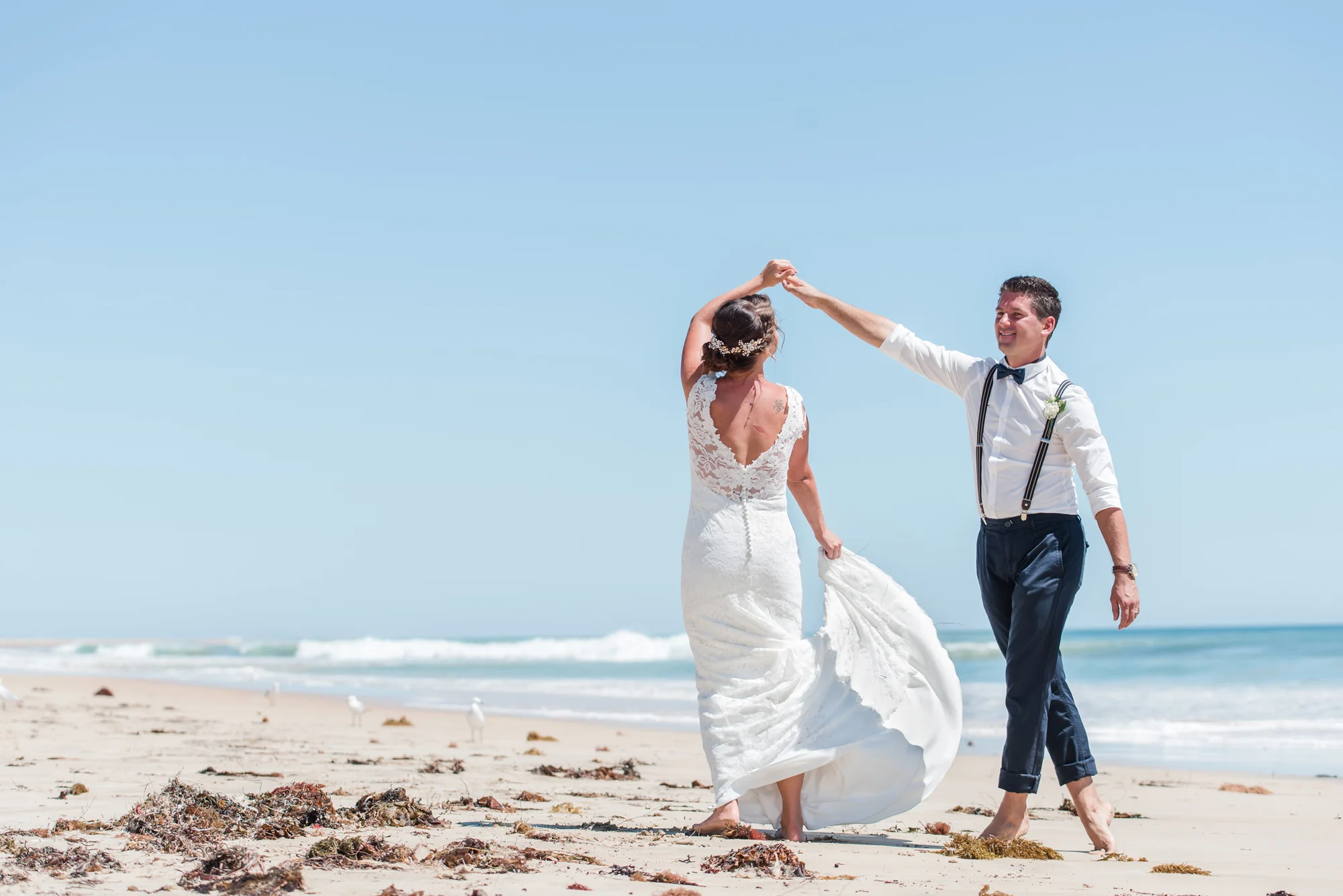 Bride and Groom Melros Beach Dawesville