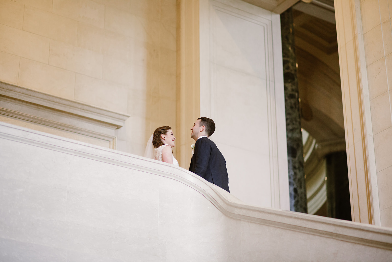  Bride and groom wedding portraits at the National Gallery of Art Museum, Washington D.C. Irish wedding with green and gold accents. Sarah Mattozzi Photography. 