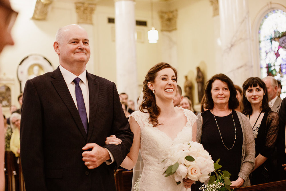  Wedding ceremony at Holy Rosary Church, Washington D.C. Irish wedding with green and gold accents. Sarah Mattozzi Photography. 