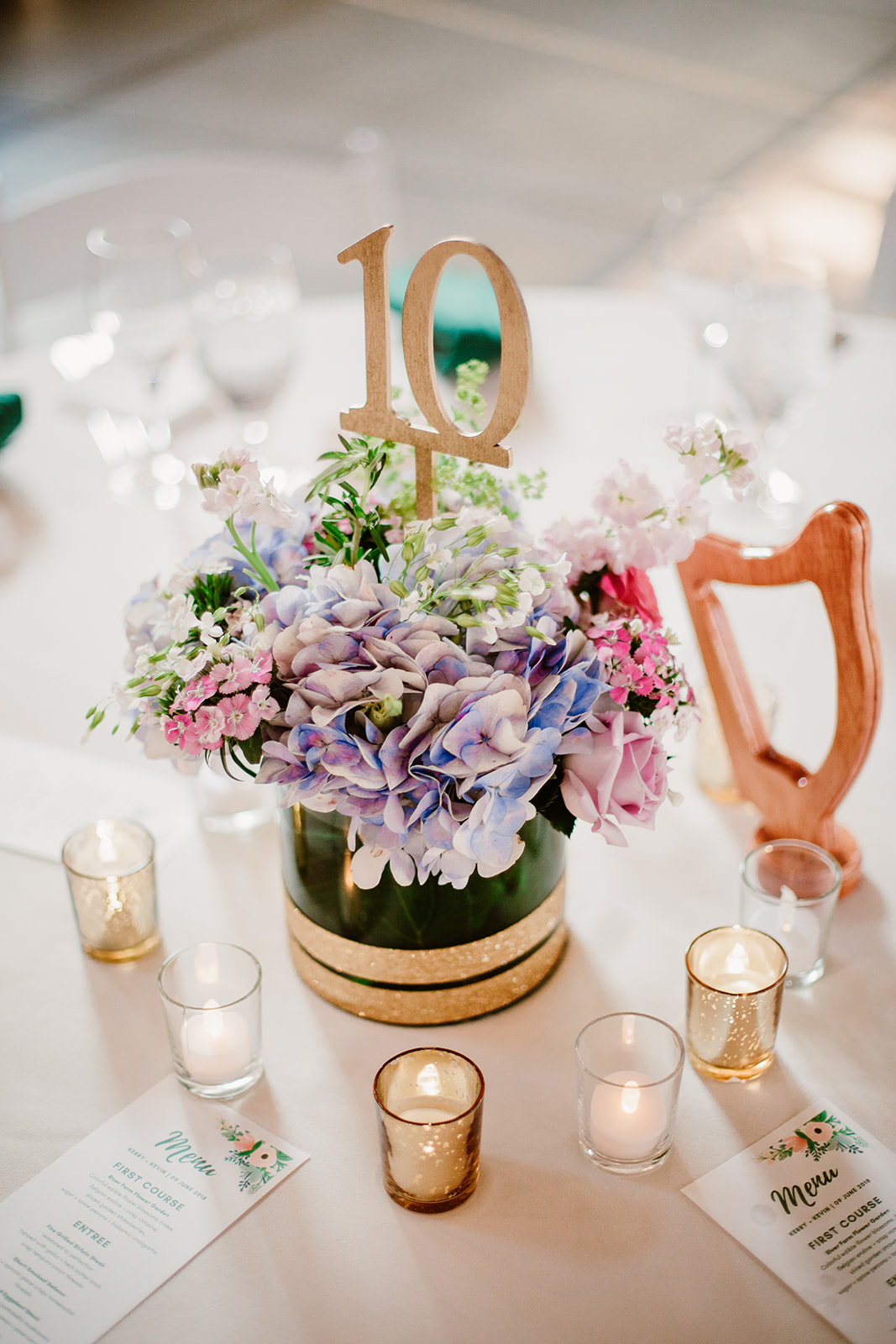 Wedding reception at Eastern Market in Washington D.C. Irish wedding with green and gold accents. Sarah Mattozzi Photography. 