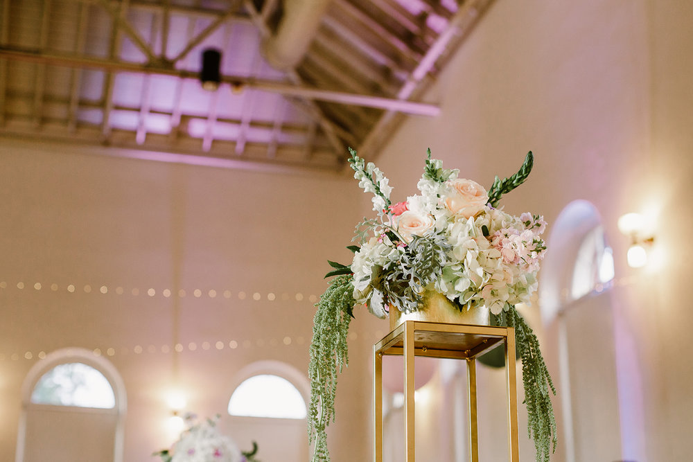  Wedding reception at Eastern Market in Washington D.C. Irish wedding with green and gold accents. Sarah Mattozzi Photography. 