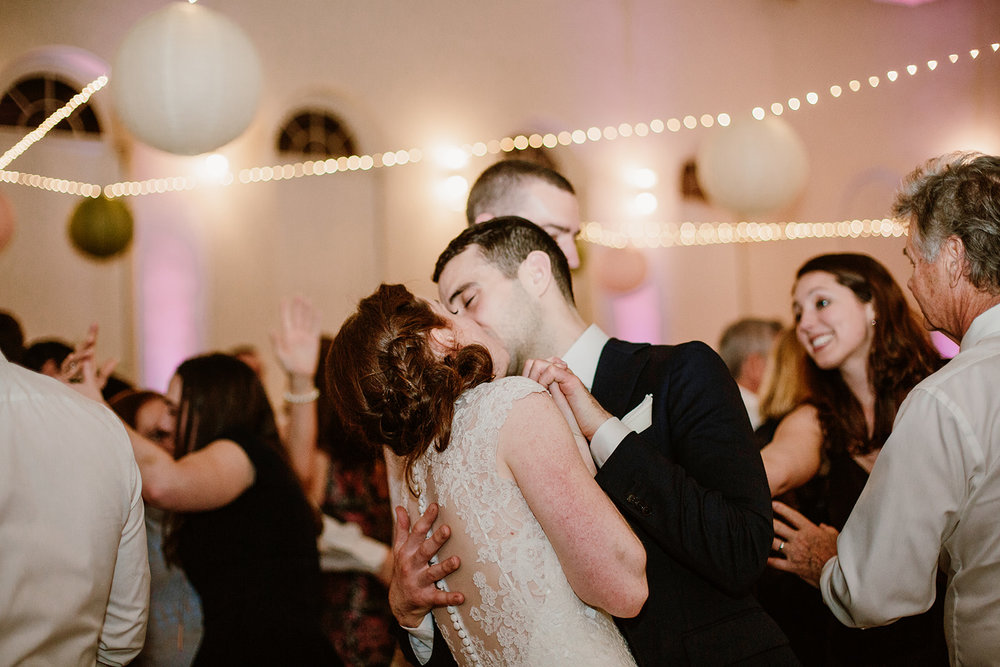  Wedding reception at Eastern Market in Washington D.C. Irish wedding with green and gold accents. Sarah Mattozzi Photography. 