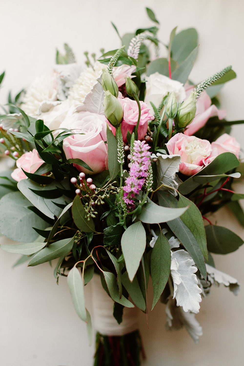  Pink bouquet details at an intimate wedding in Fredericksburg, Virginia. 