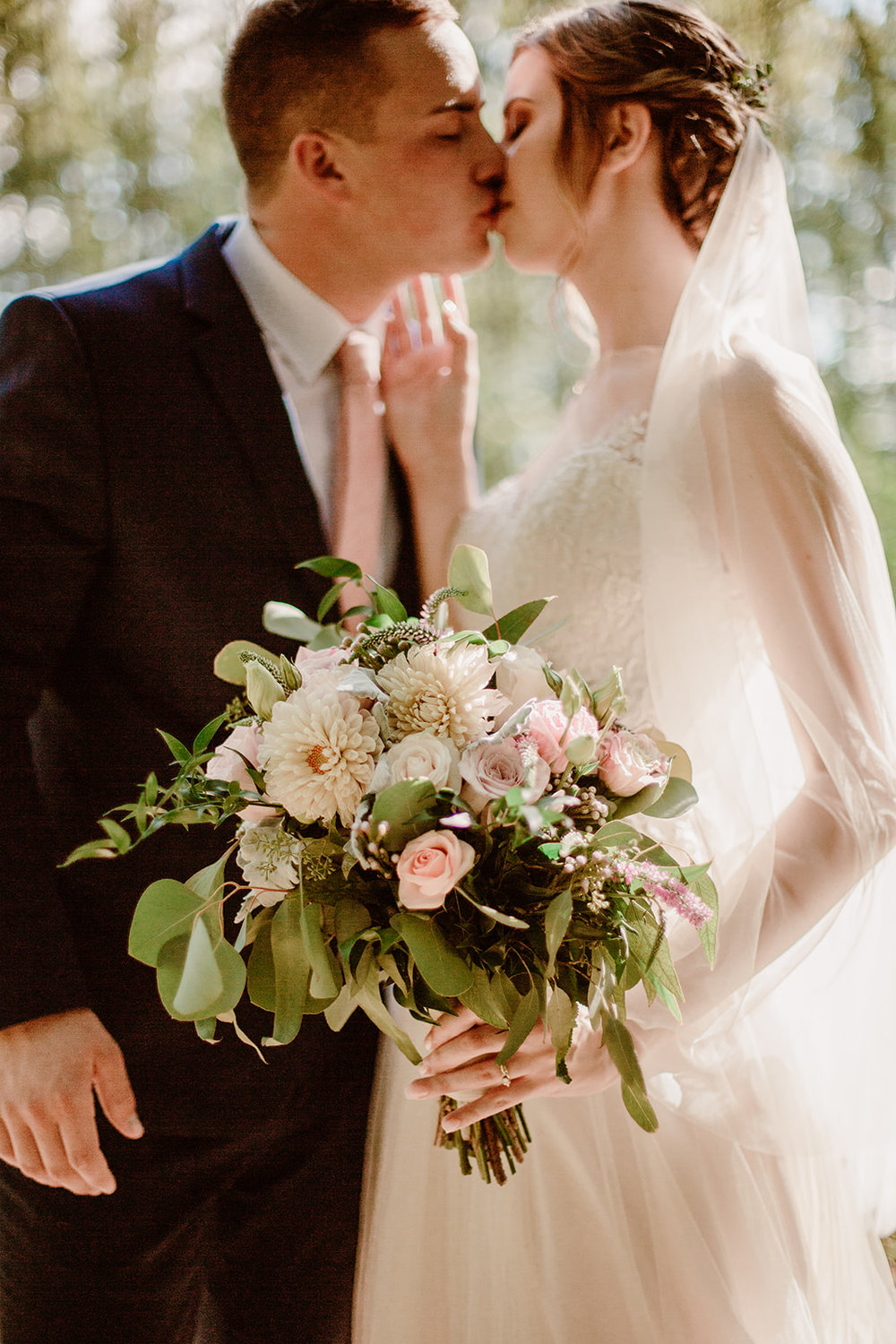  Bride and groom portraits in the woods | Intimate Wedding | Fredericksburg, VA | Sarah Mattozzi Photography 