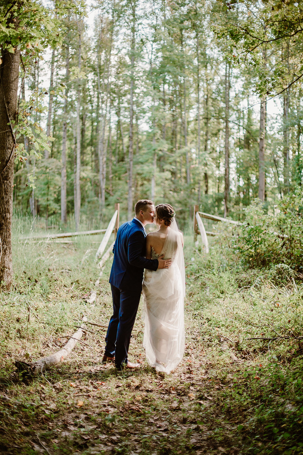  Bride and groom portraits in the woods | Intimate Wedding | Fredericksburg, VA | Sarah Mattozzi Photography 