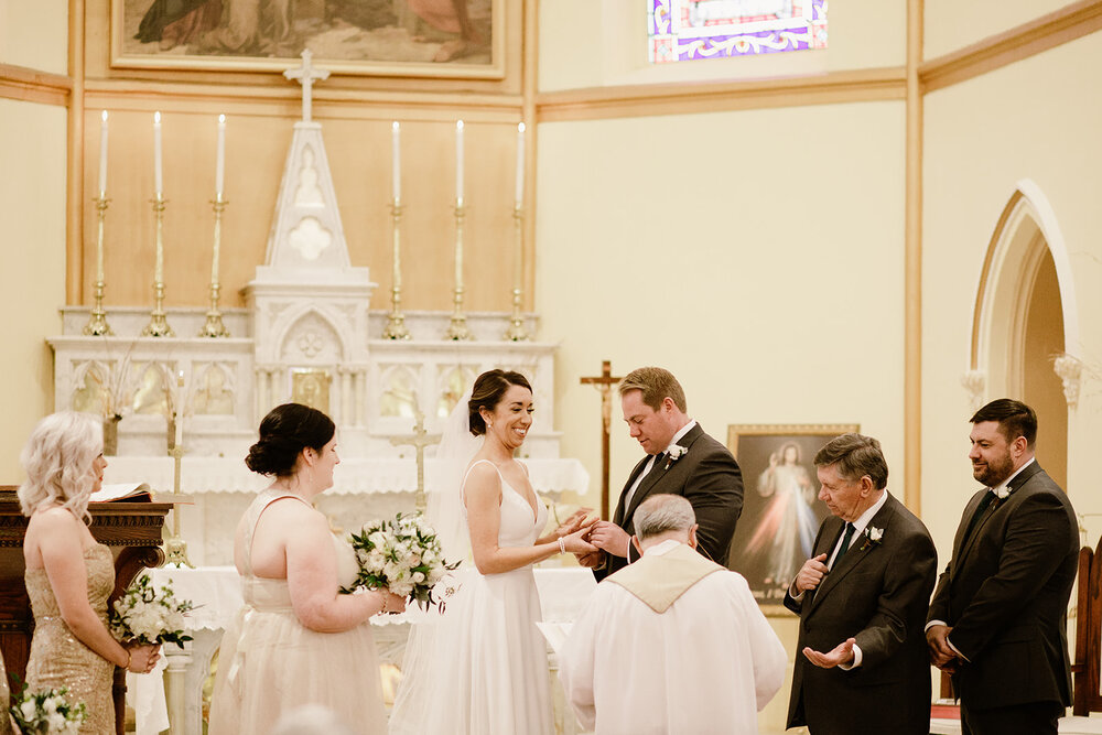  Wedding ceremony at St. Patrick’s Church in Church Hill, Richmond, VA. 