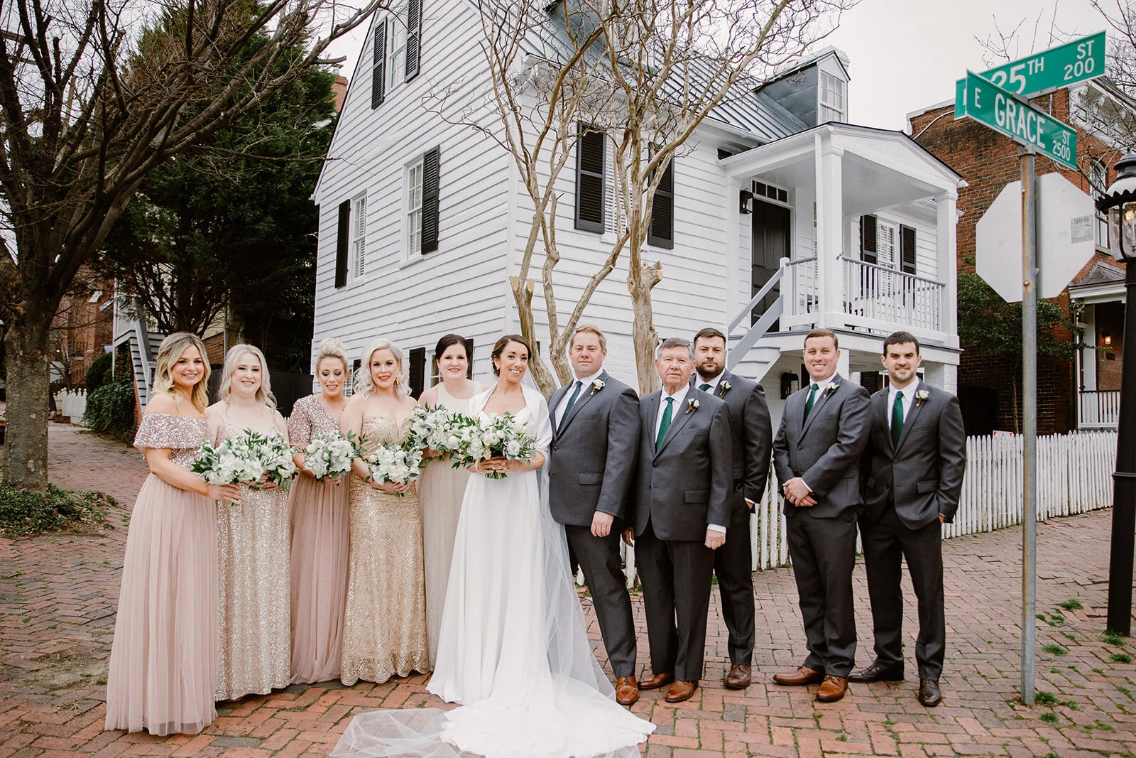 Wedding portraits in Church Hill, Richmond, VA.