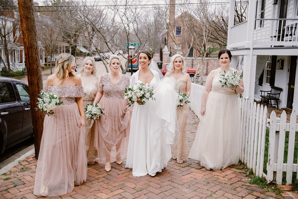  Bridal party portraits in Church Hill, Richmond, VA. 