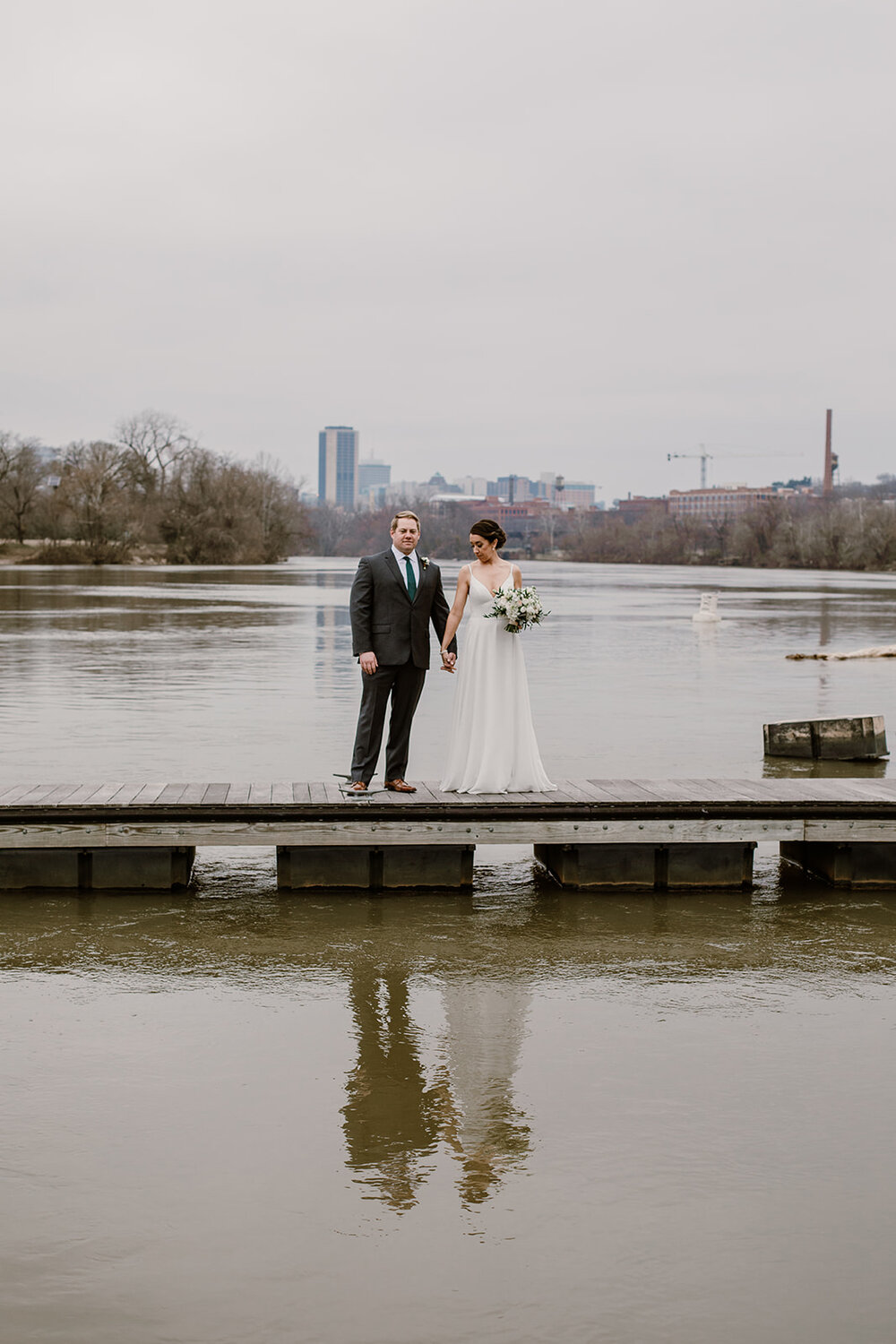  Wedding portraits at The Boathouse at Rockett’s Landing, Richmond, VA. 