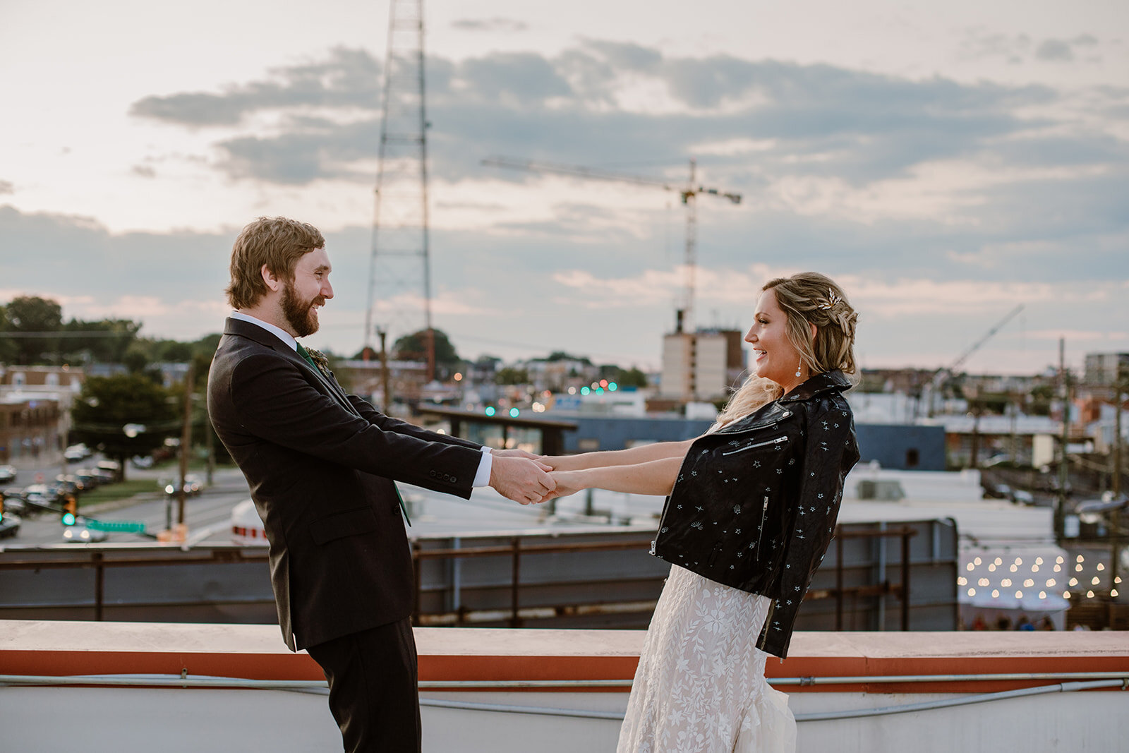  Modern rooftop wedding at The Hofheimer Building, Richmond, VA 
