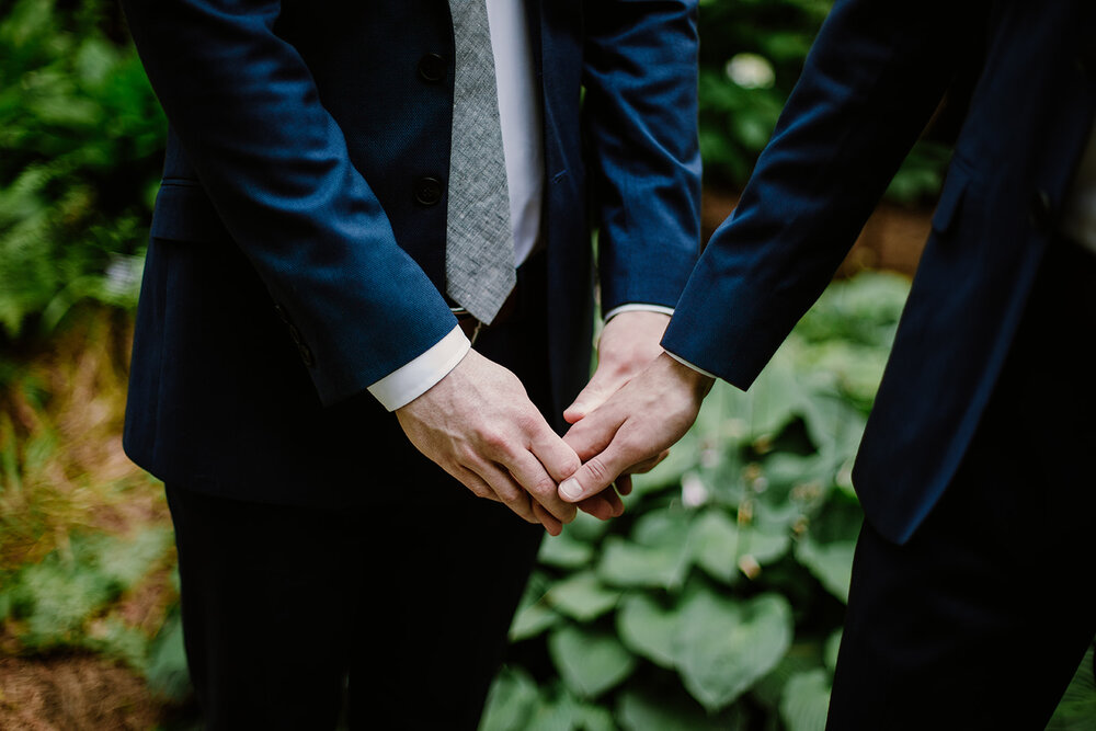  Vegan wedding at the Norfolk Botanical Gardens, Norfolk, VA. Rose garden and plant inspired wedding on the first day of Pride month. Sarah Mattozzi Photography. 