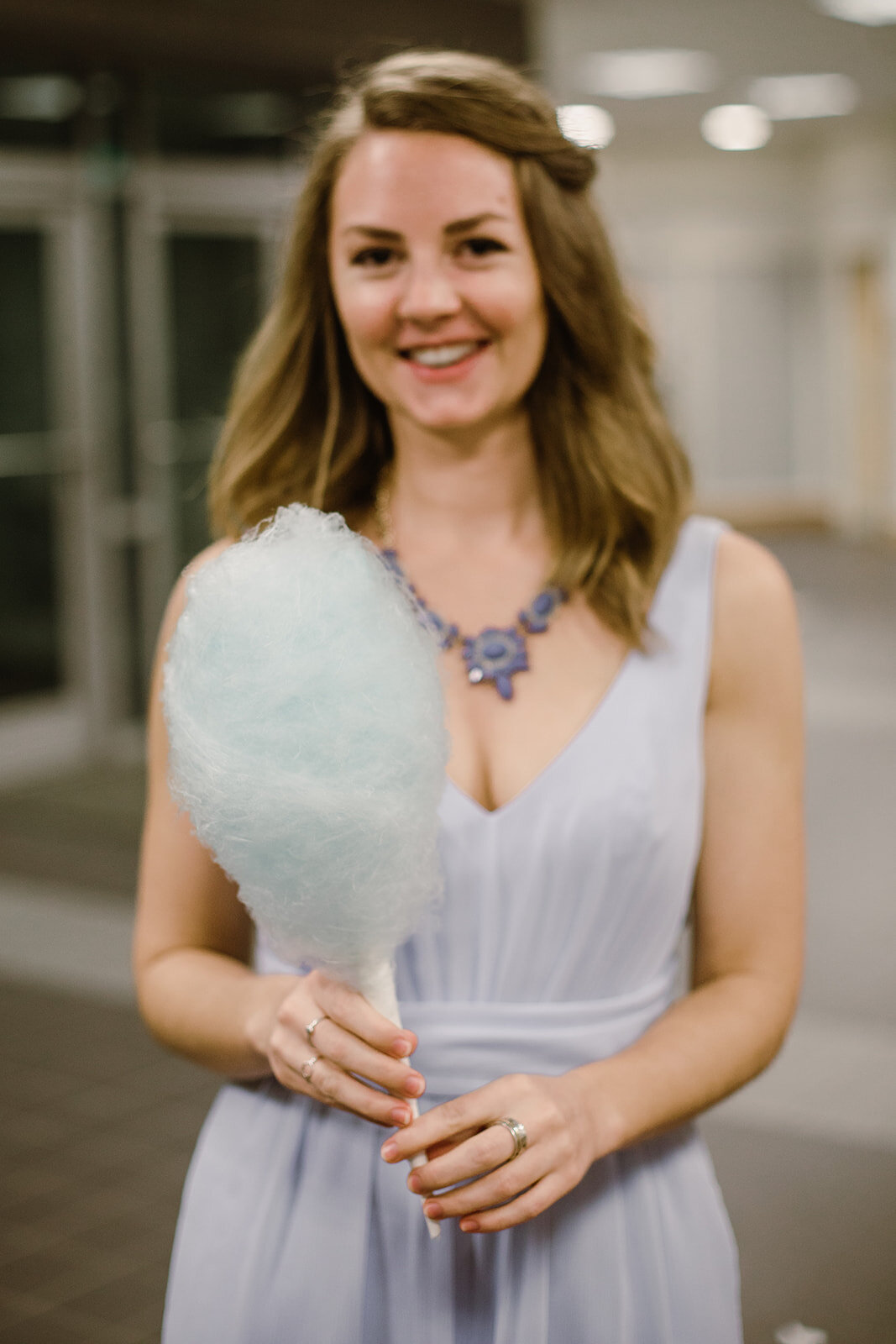  Cotton candy machine at the wedding reception. Vegan wedding at the Norfolk Botanical Gardens, Norfolk, VA. Rose garden and plant inspired wedding on the first day of Pride month. Sarah Mattozzi Photography. 
