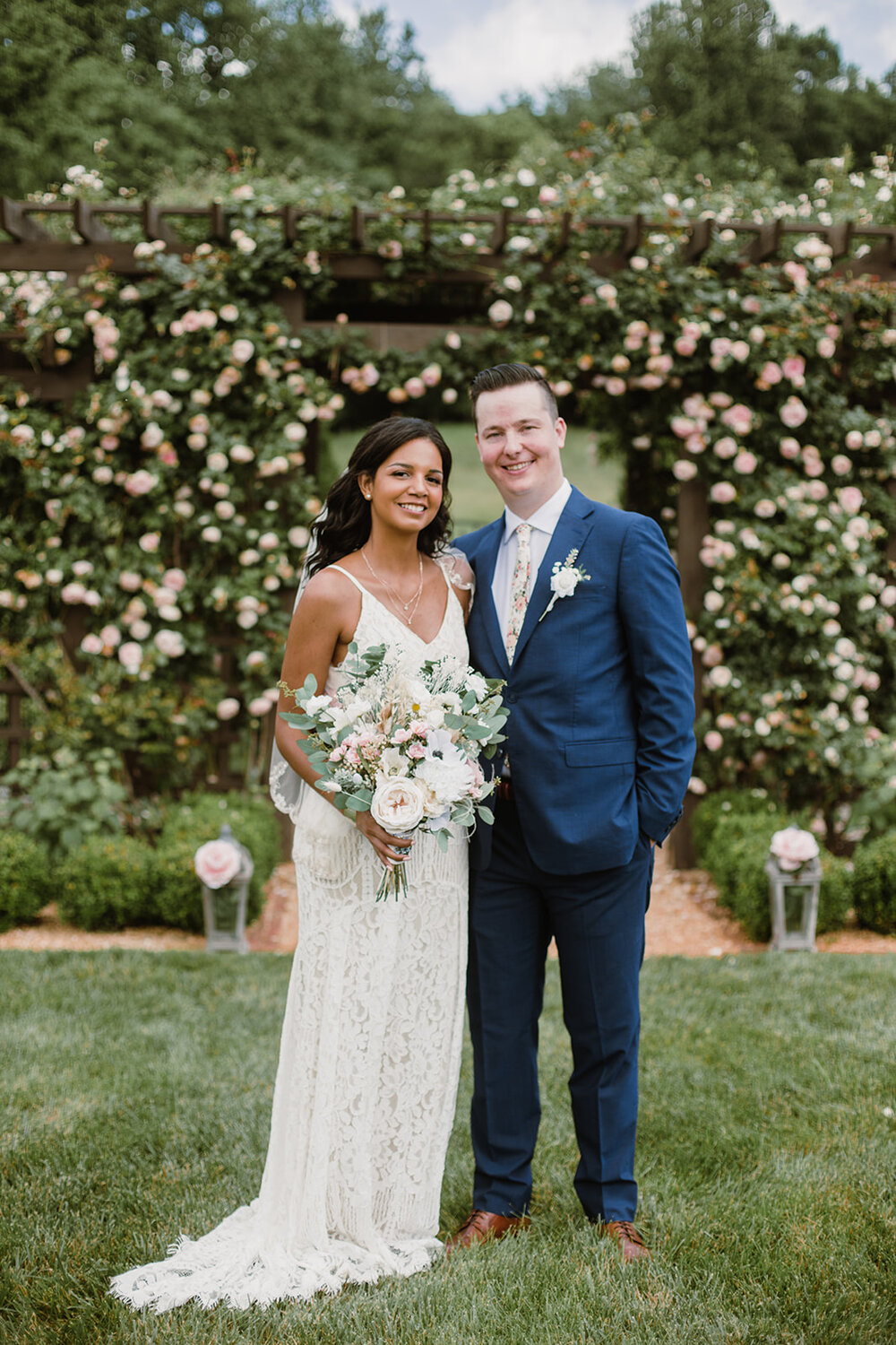  Bride and groom portraits. Intimate Italian villa elopement at Monteventoso in Madison, Virginia. 