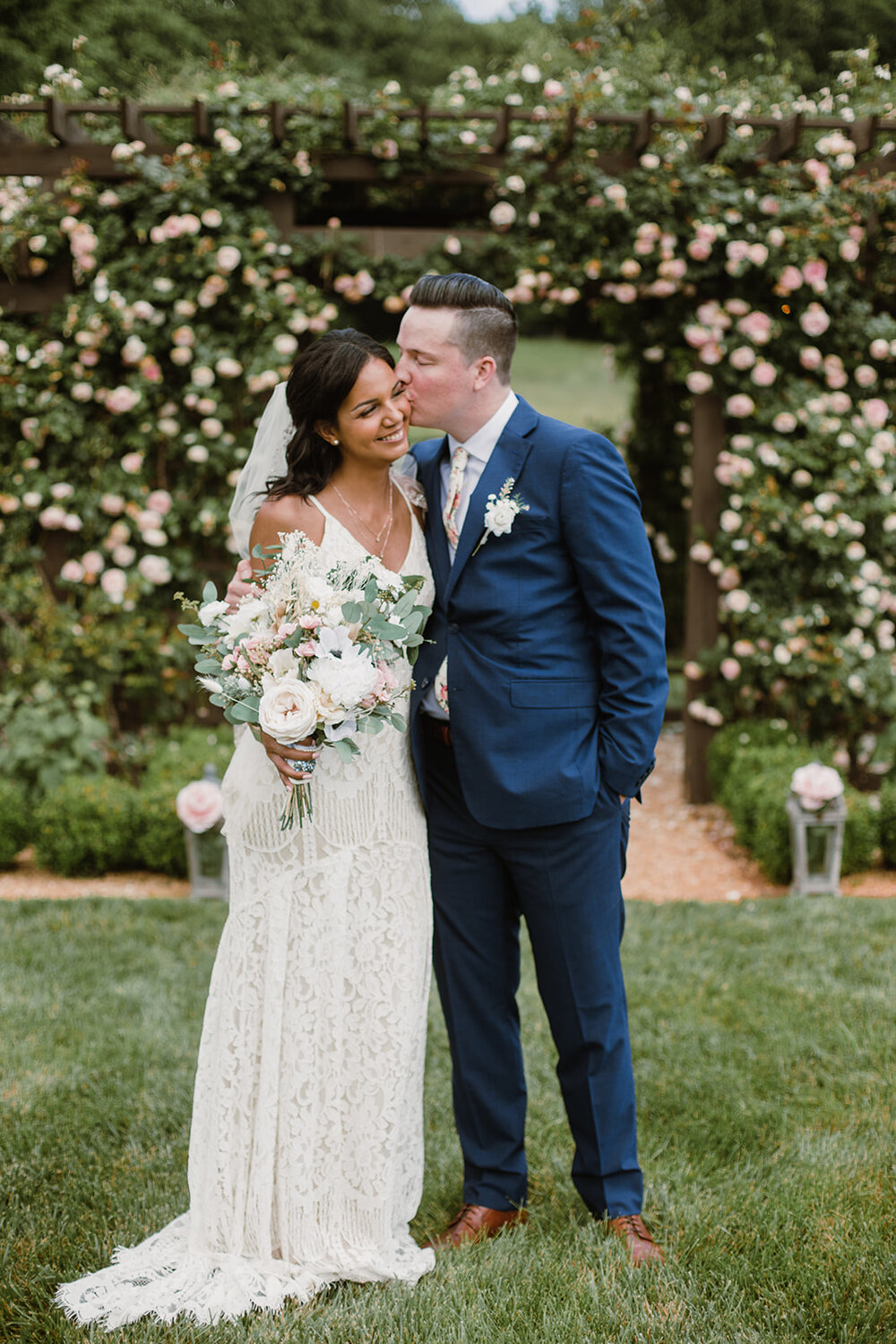  Bride and groom portraits. Intimate Italian villa elopement at Monteventoso in Madison, Virginia. 