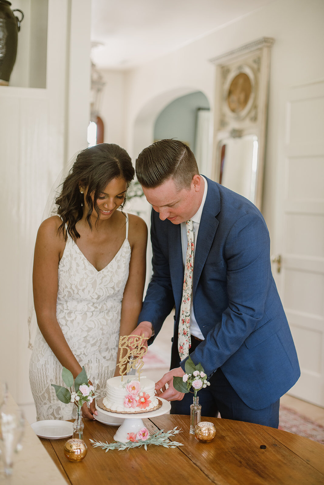  Bride and groom portraits. Intimate Italian villa elopement at Monteventoso in Madison, Virginia. 