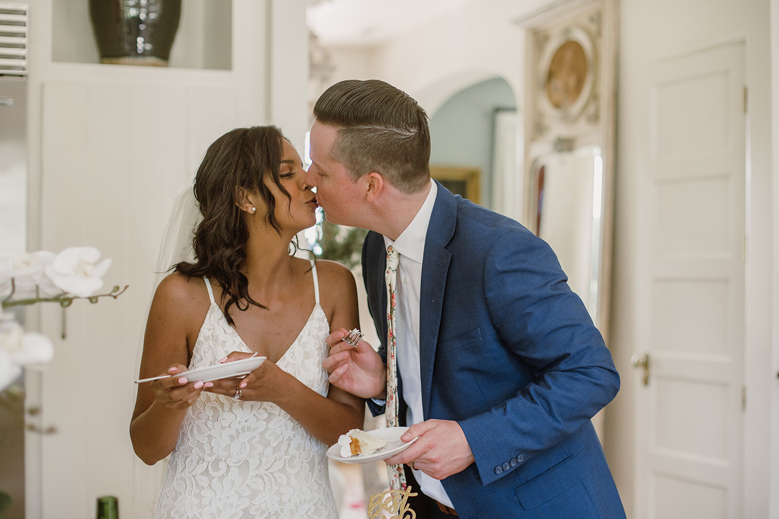 Bride and groom portraits. Intimate Italian villa elopement at Monteventoso in Madison, Virginia.