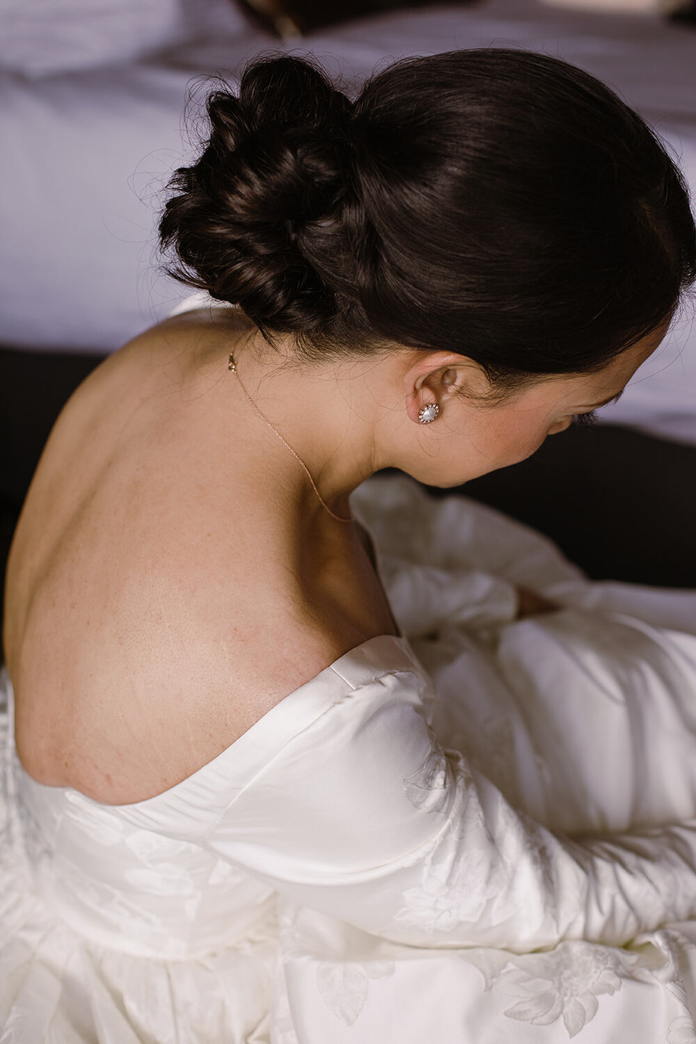  Black tie wedding with a red tux and custom Anne Barge gown | Romantic wedding at St. Bridget and The Omni Hotel in Richmond, VA. 