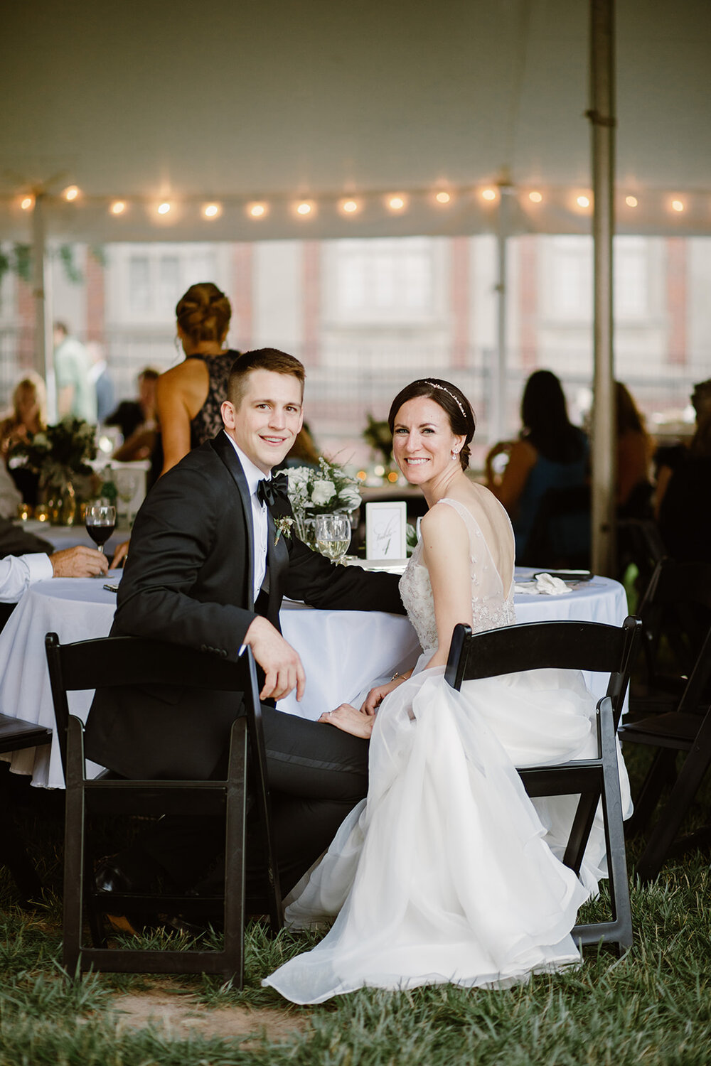  Bride and Groom portraits | Sarah Mattozzi Photography | Ball Gown Wedding dress and Black Tux | Outdoor Classic Wedding at Third Church and Veritas School | Richmond Wedding Photographer 