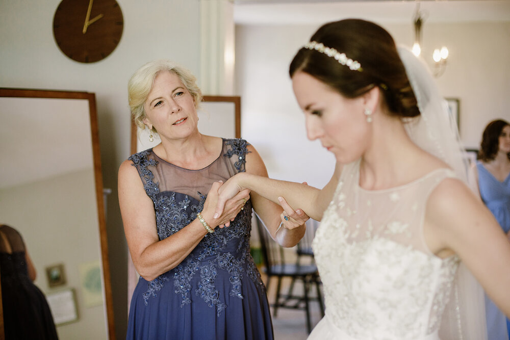  Bridal Portrait Getting Ready | Sarah Mattozzi Photography | Ball Gown Wedding Dress and Black Tux | Outdoor Classic Wedding at Third Church and Veritas School | Richmond Wedding Photographer 