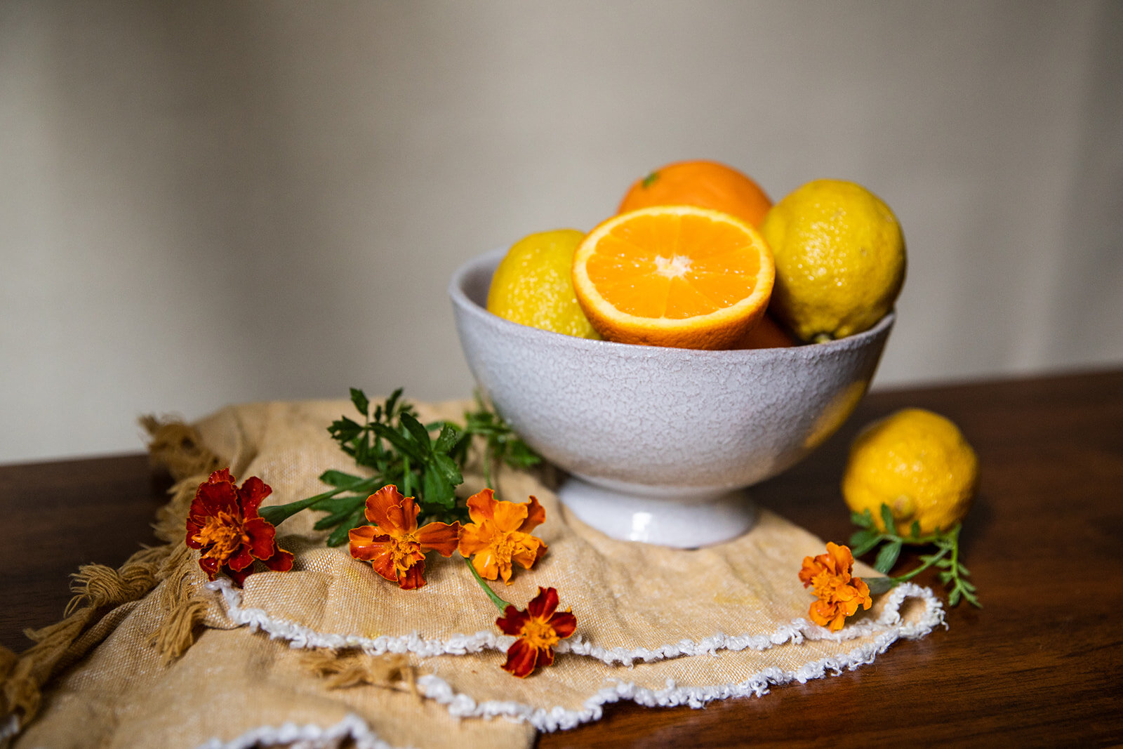  Marigold and orange still life | Be Mindful Skincare | Sarah Mattozzi Photography 
