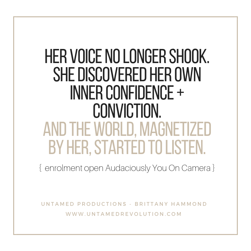 { THE PRICE OF SILENCE } - enrollment open for Audaciously You On Camera