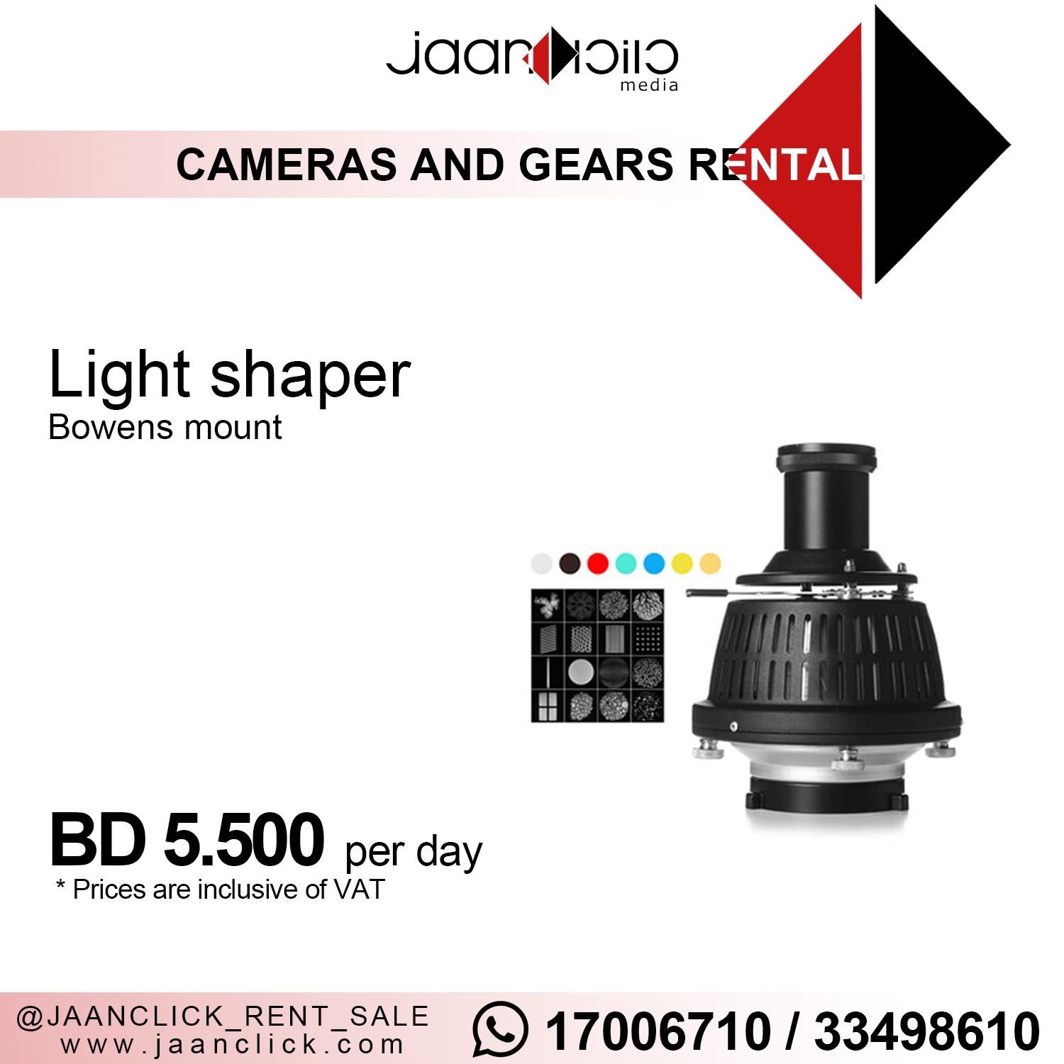 Light shaper for rent