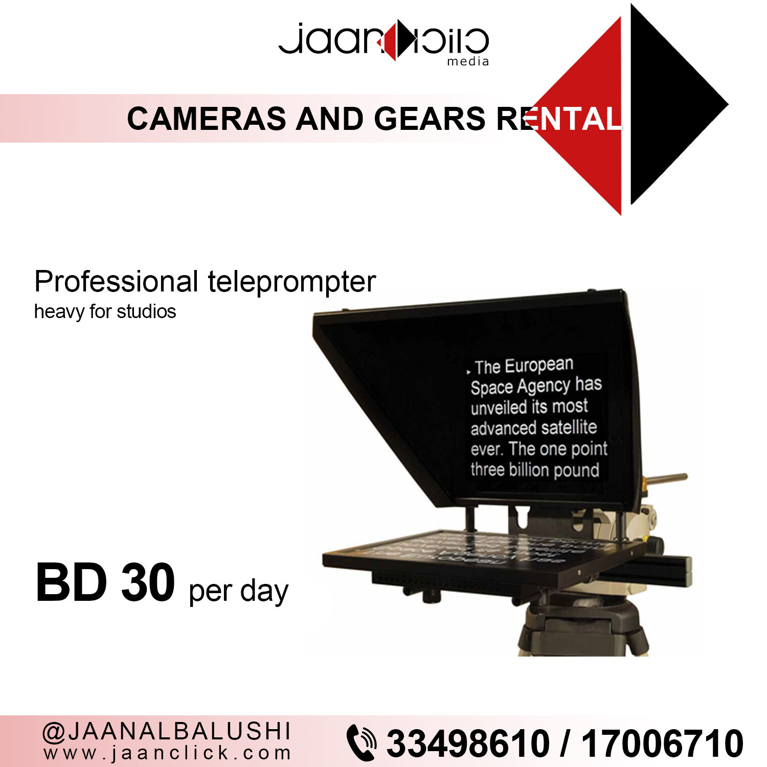 Monitor and Wireless Rental — JAAN 