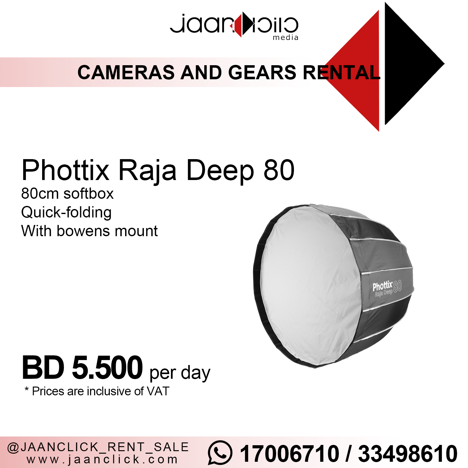 Phottix Raja Deep 80cm for rent