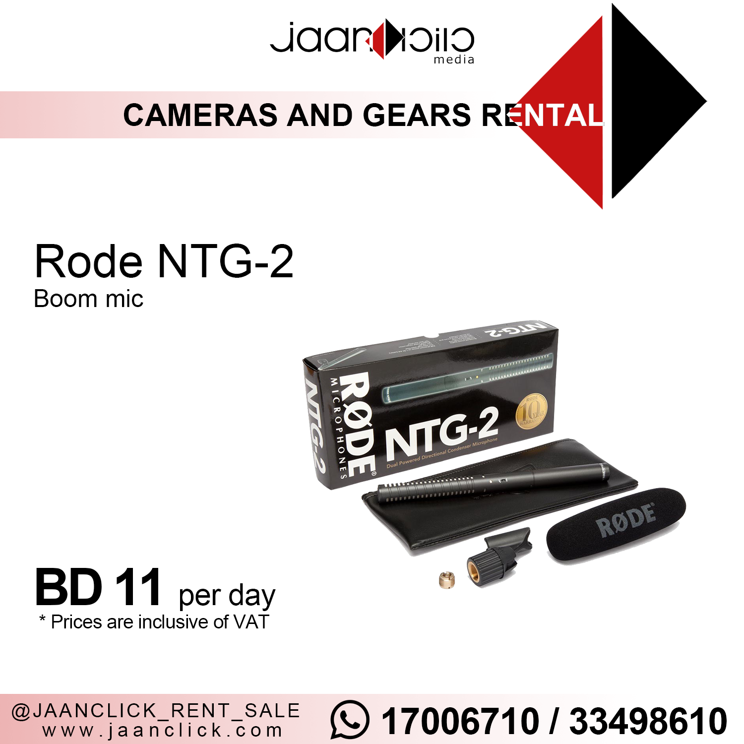 Rode NTG-2 mic for rent