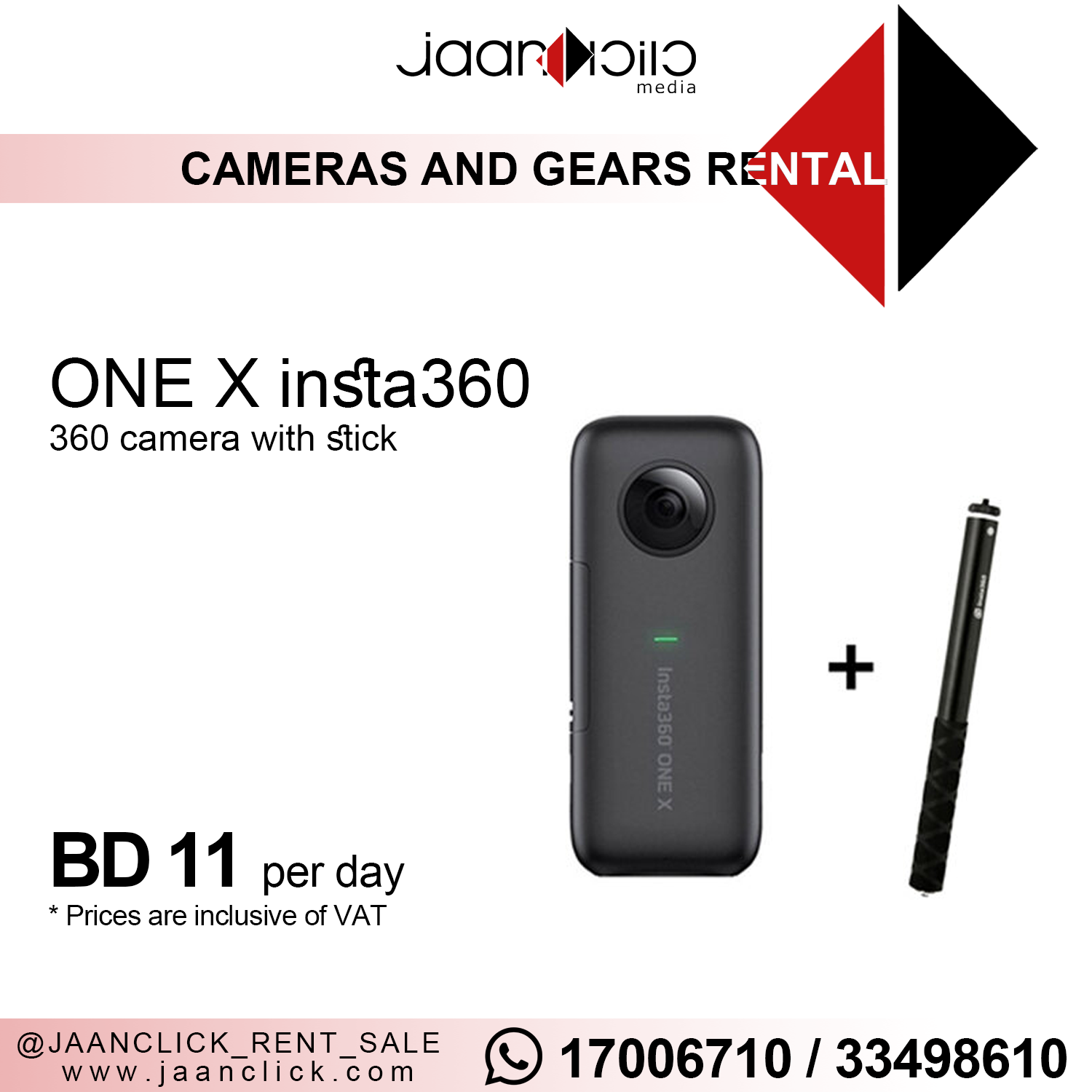 ONE X insta 360 for rent