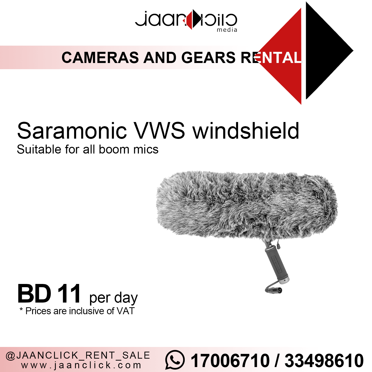 Saramonic VWS windshield for rent