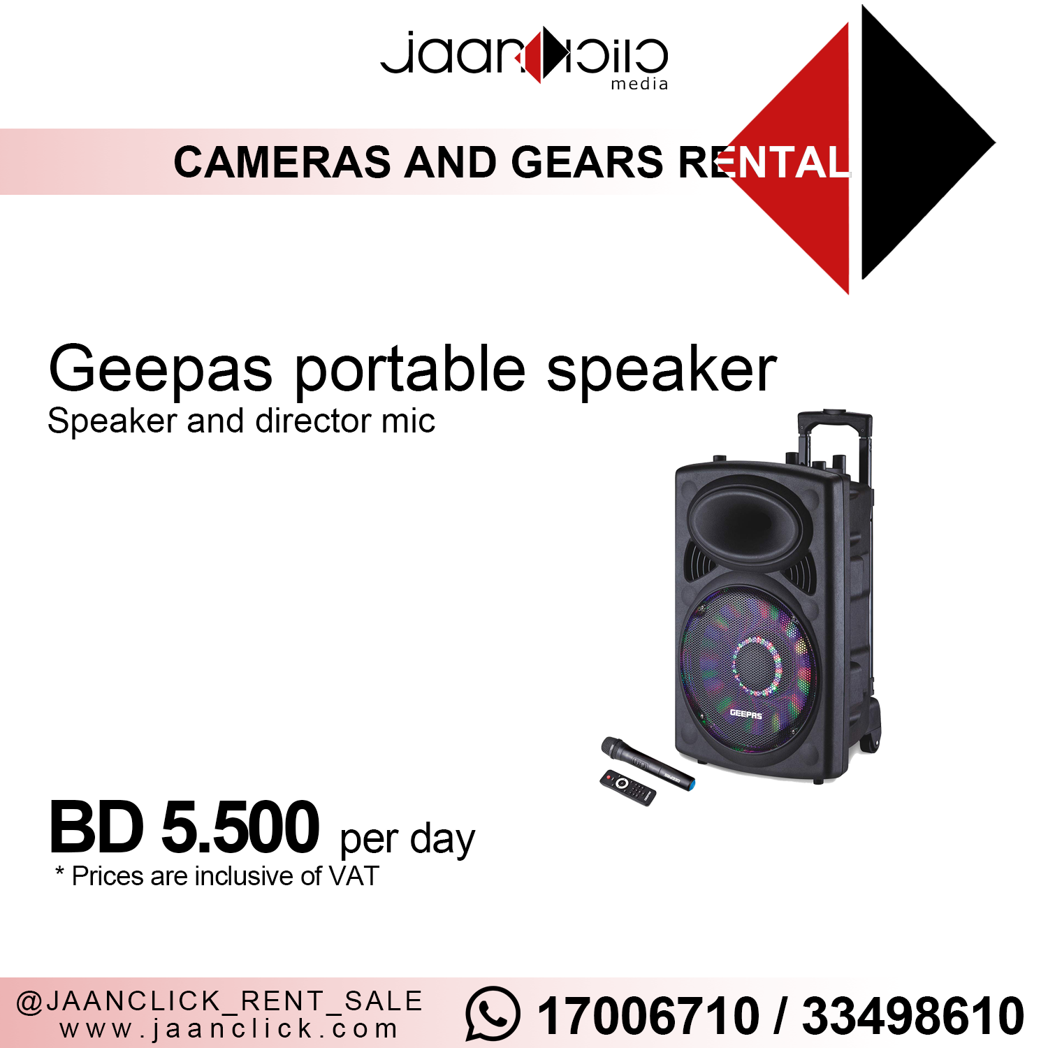 Geepas GMS5867 speaker for rent