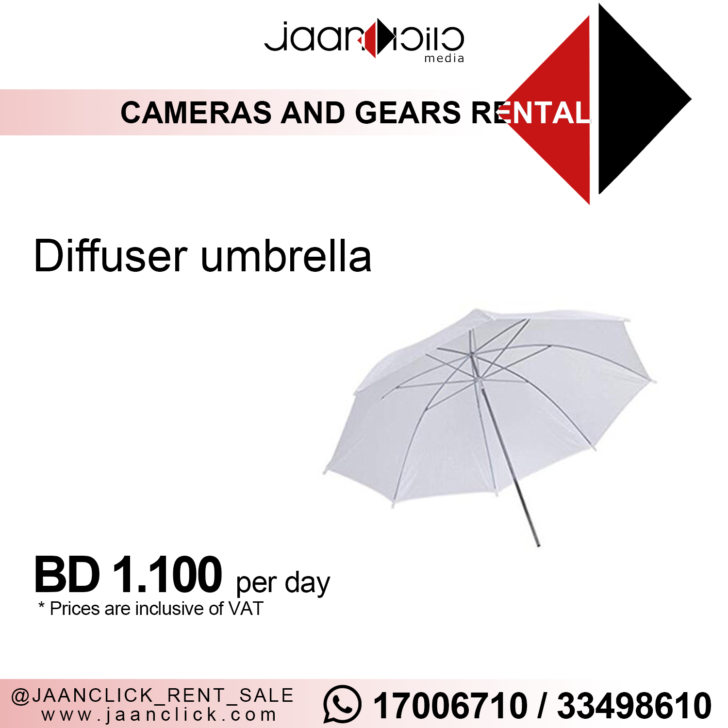Diffuser umbrella for rent