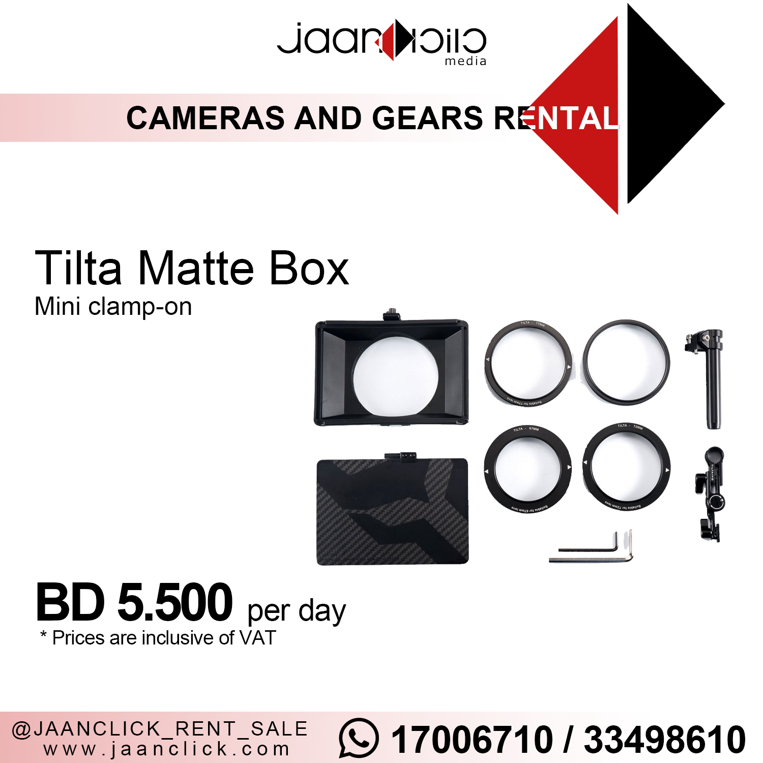 Tilta matte box for rent