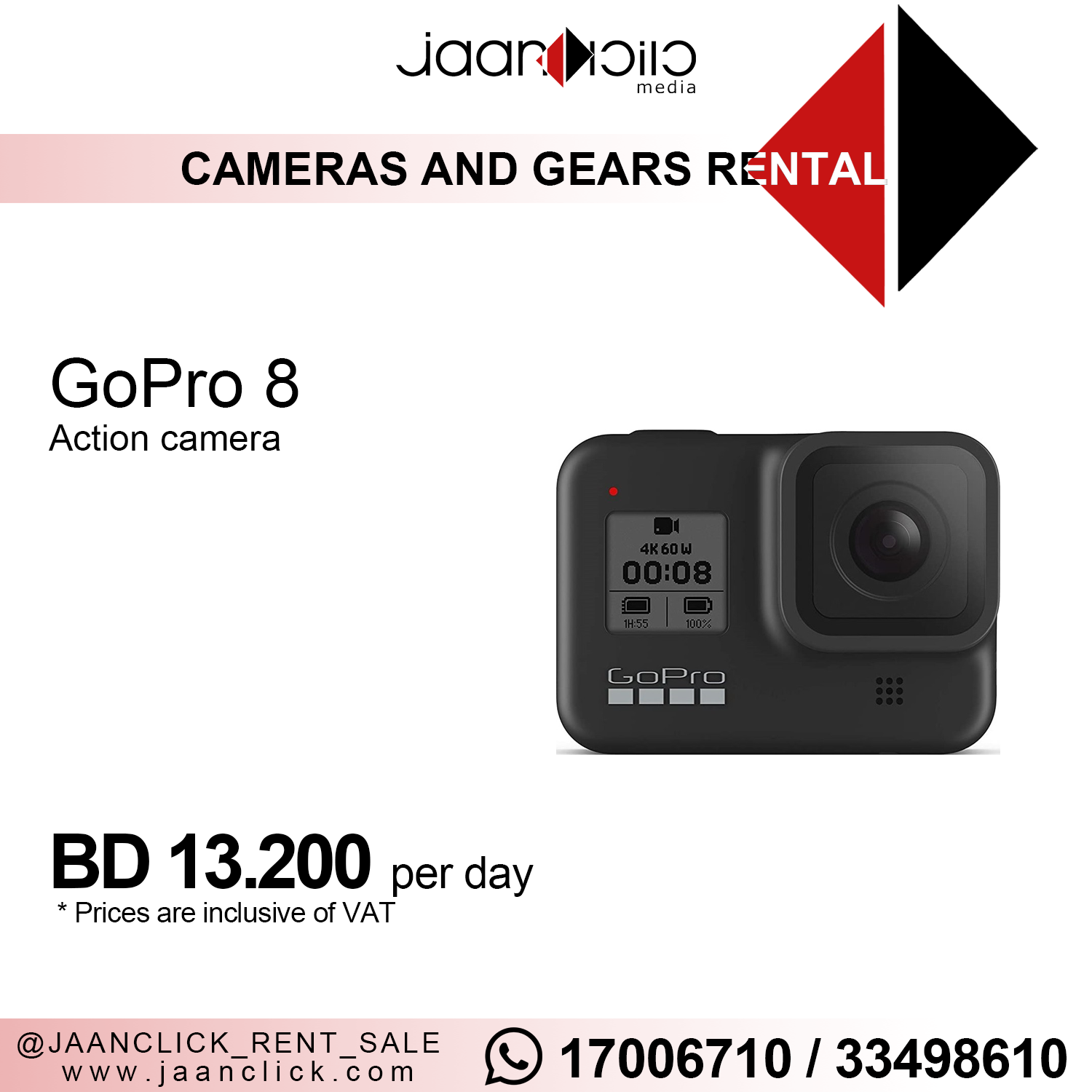 GoPro hero 8 for rent
