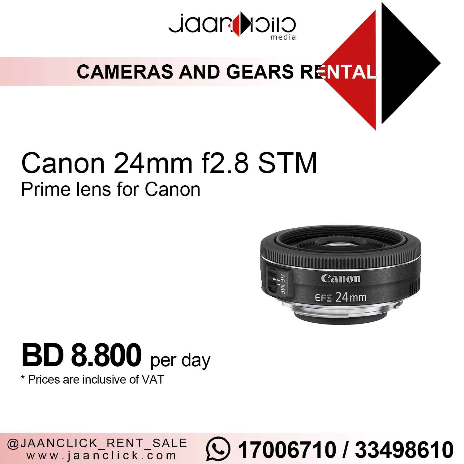 Canon 24mm for rent