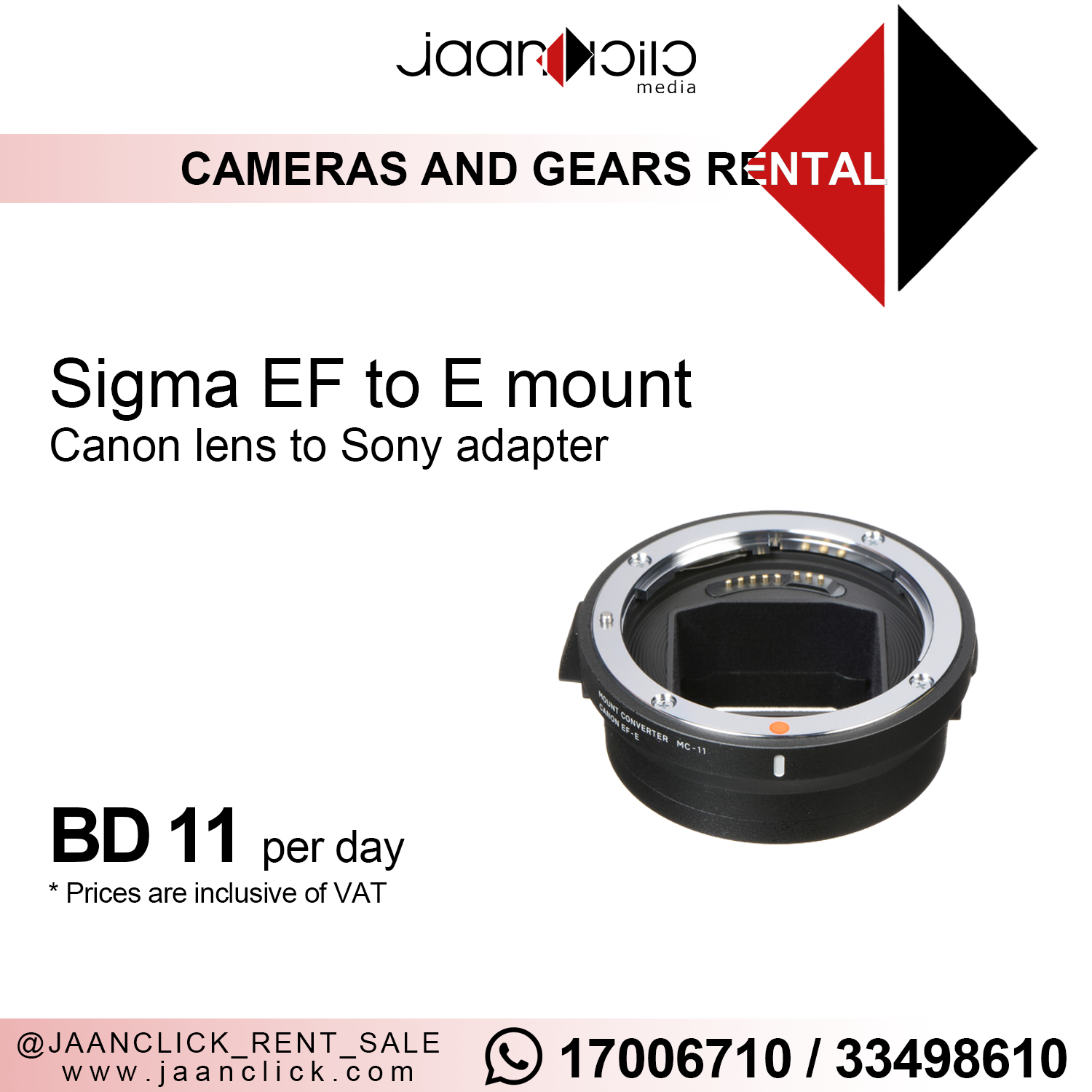 Sigma EF to E mount for rent