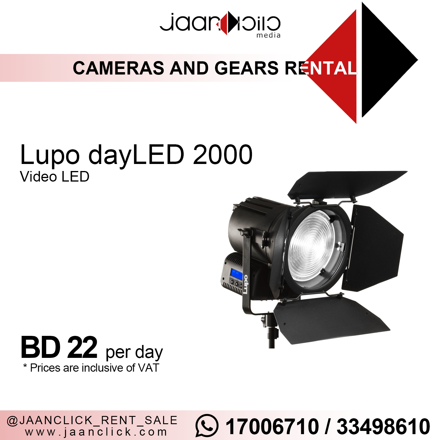 Lupo dayLED 2000 light for rent