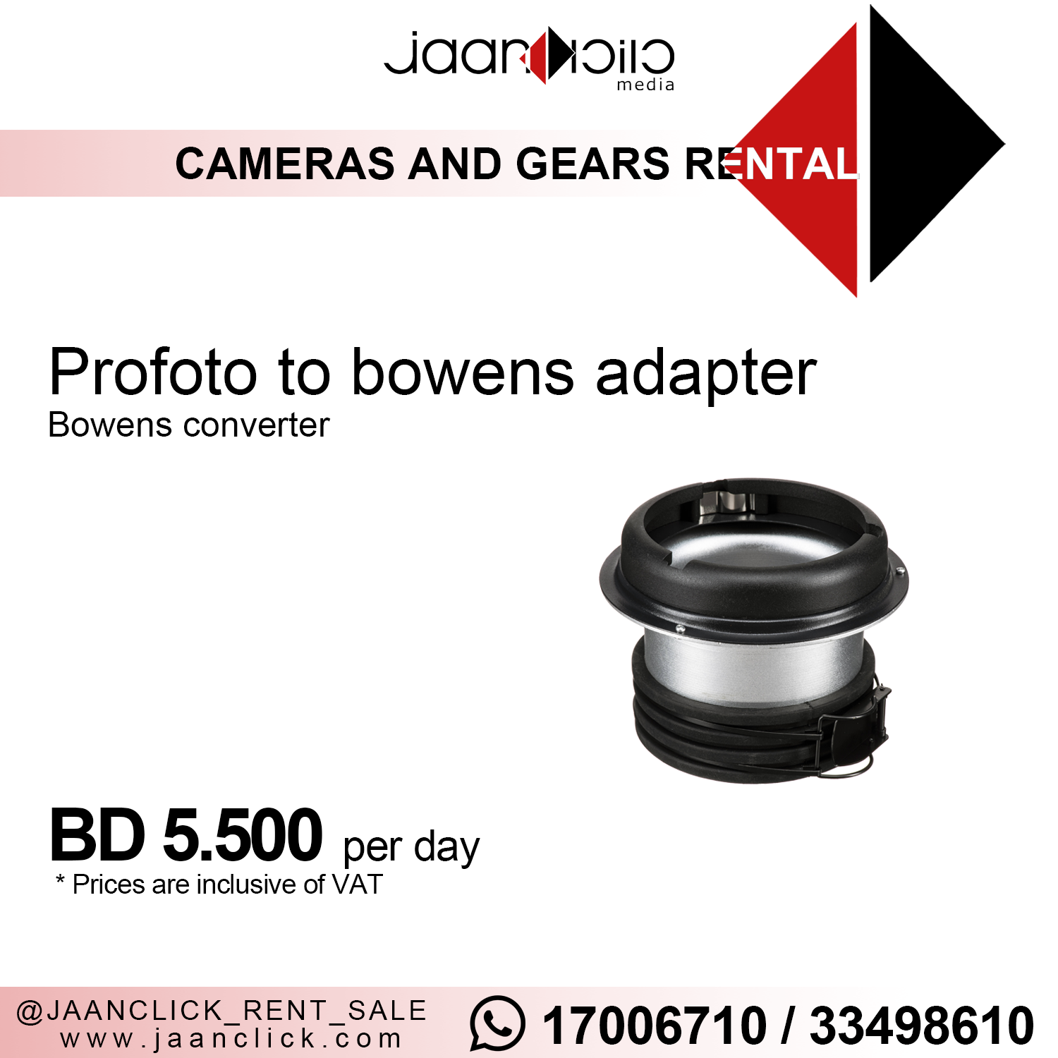 Profoto to bowens adapter for rent