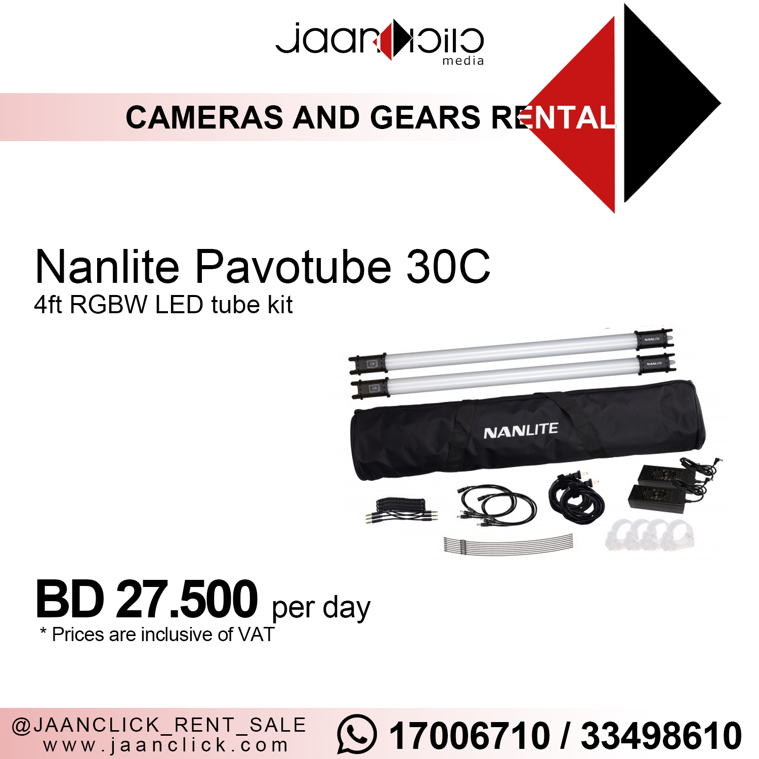 Nanlite Pavotube 30C for rent