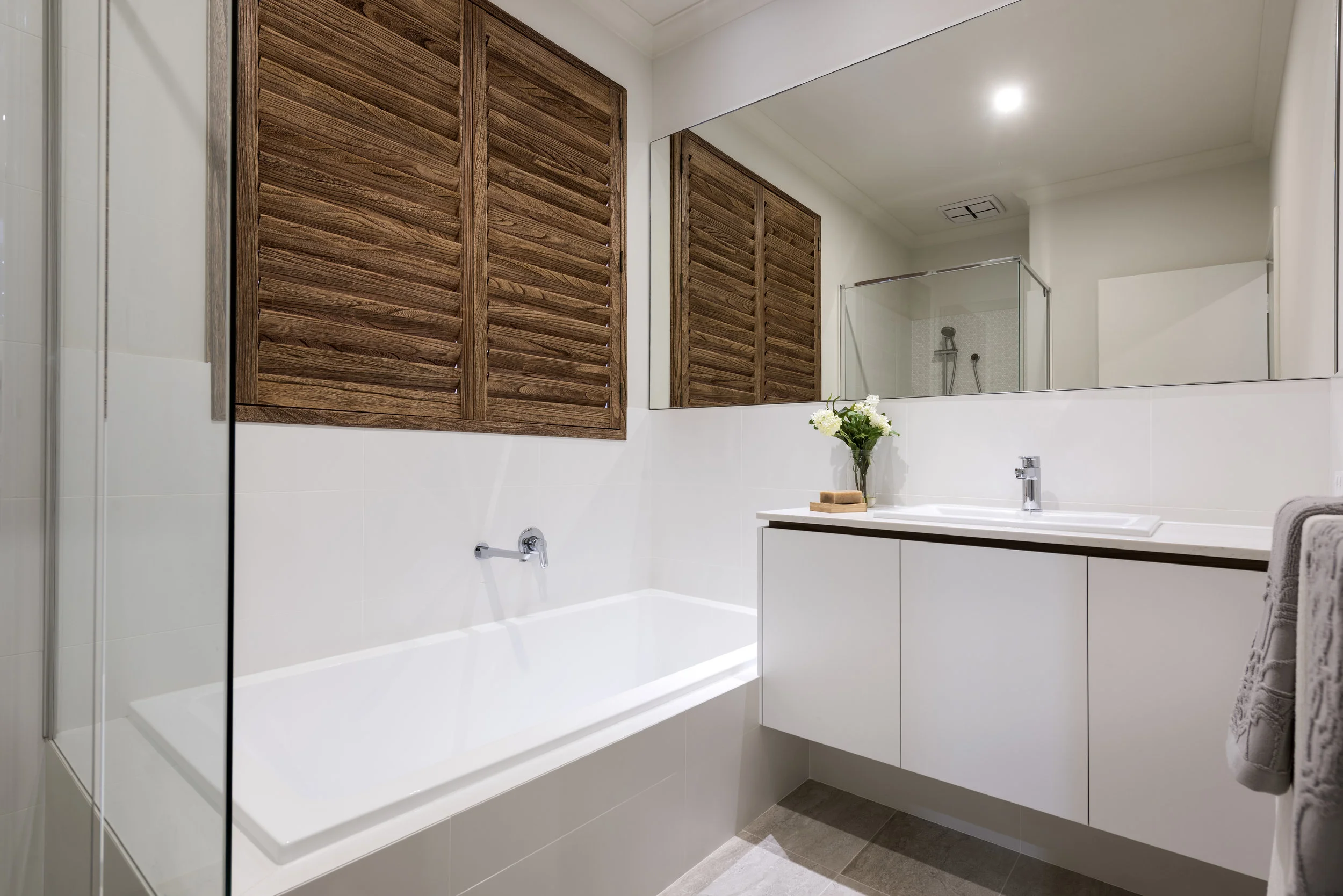  Timber Look Bathroom Shutters 