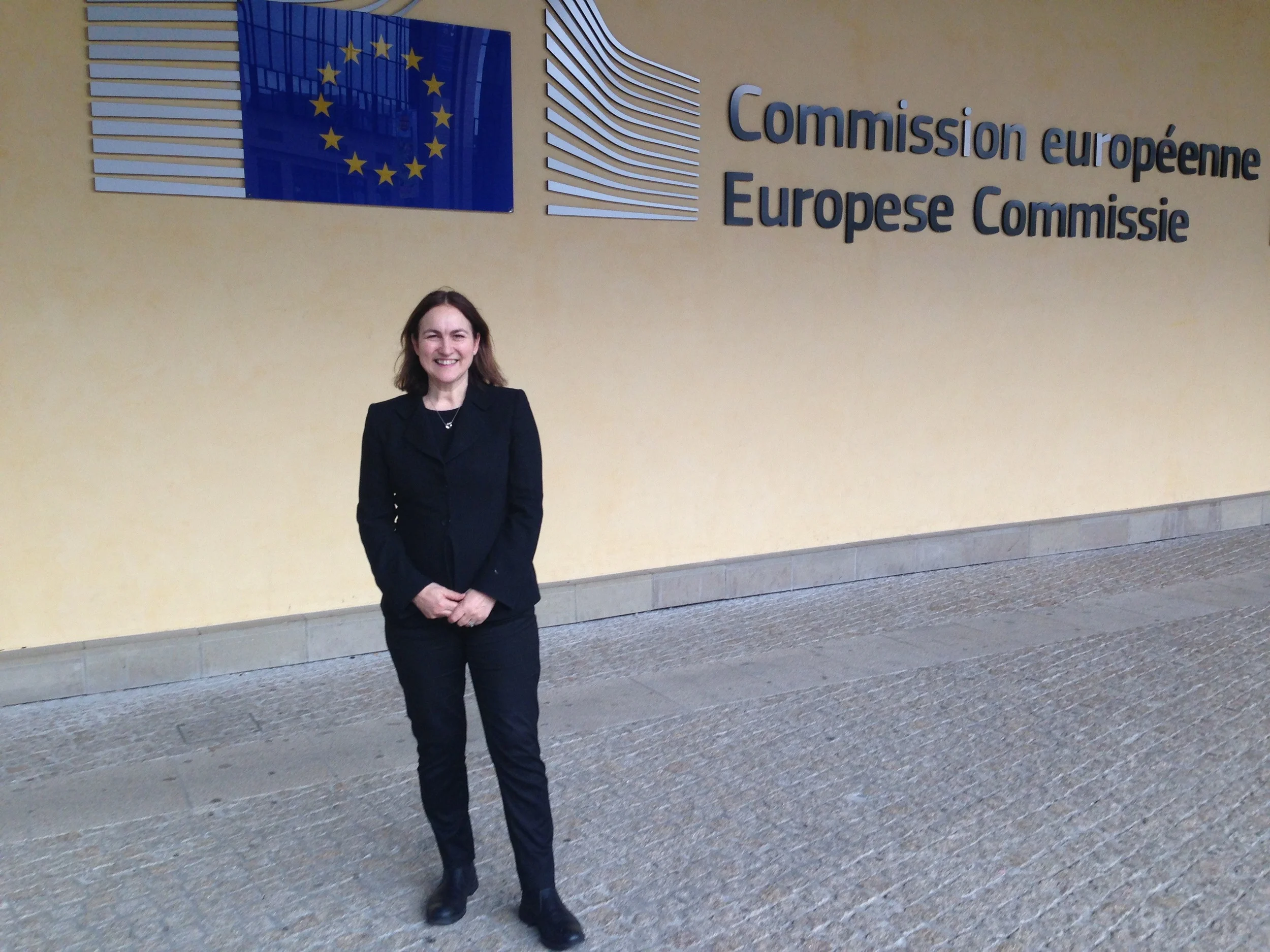 Outside the European Parliament 