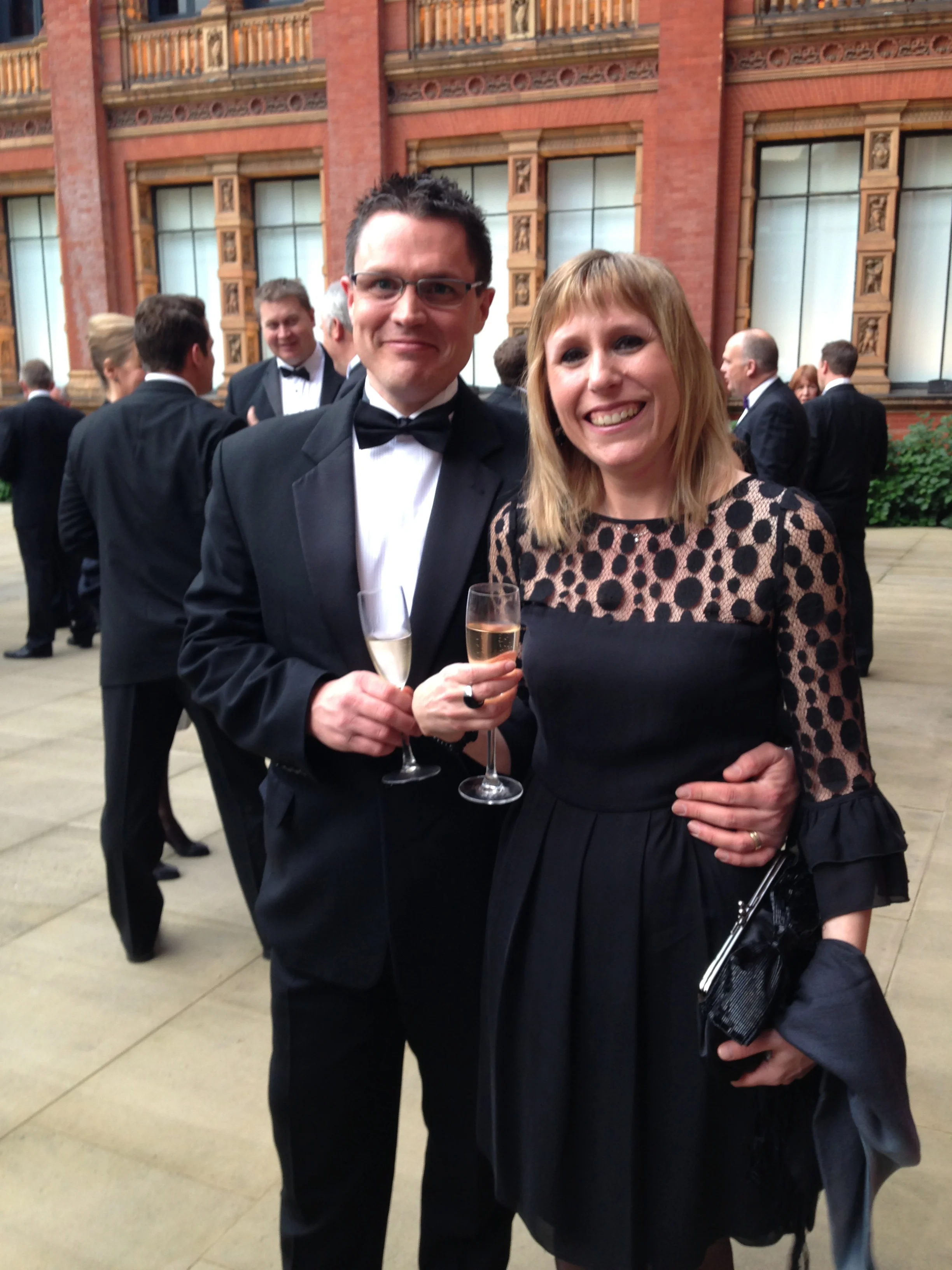 Mr and Mrs Sage in the John Madejski Garden of the Victoria & Albert Museum