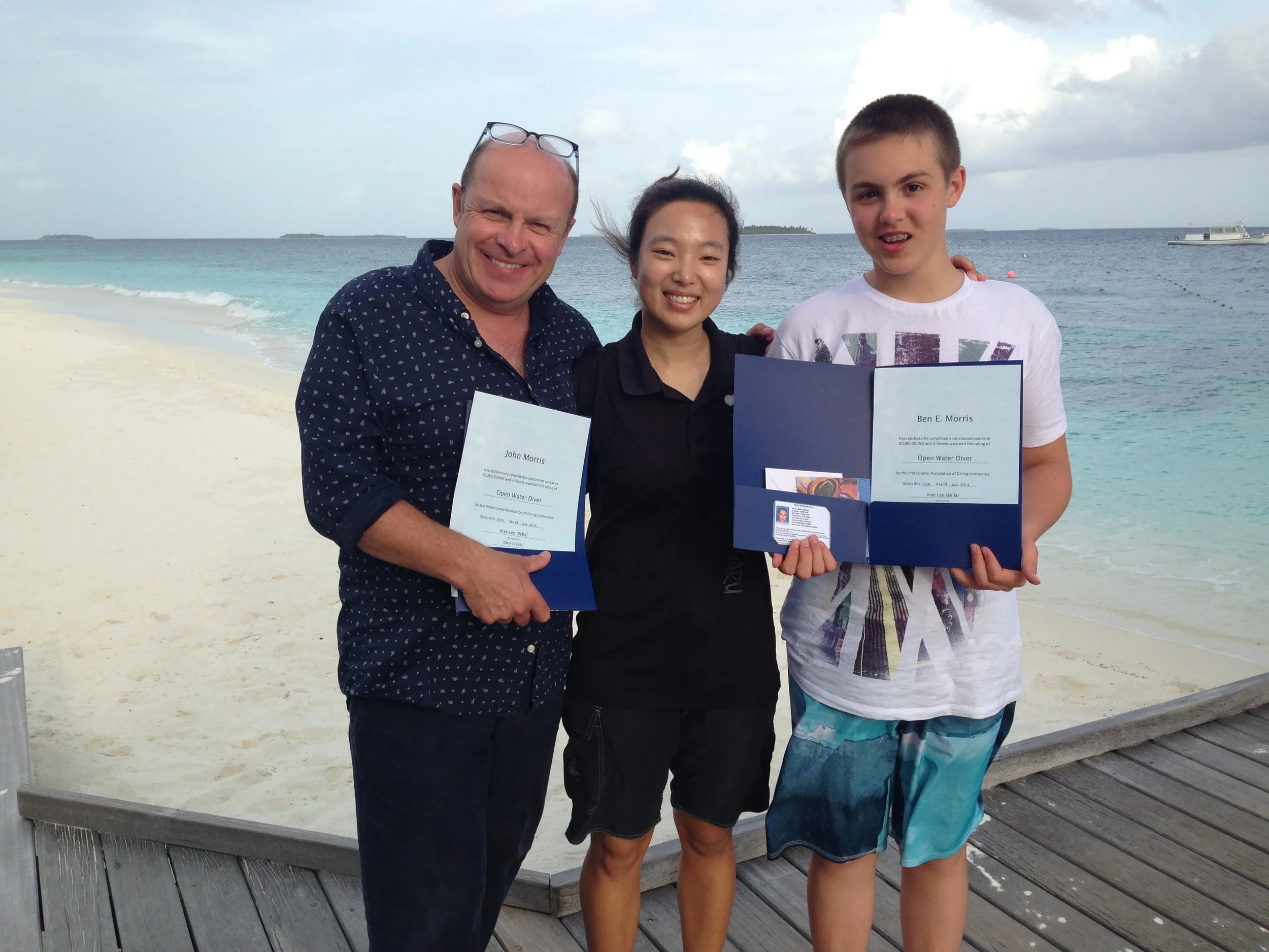 The wonderful scuba instructor Bella, who took Johnny and Ben through their PADI course and let Ben observe her teaching for his work experience.