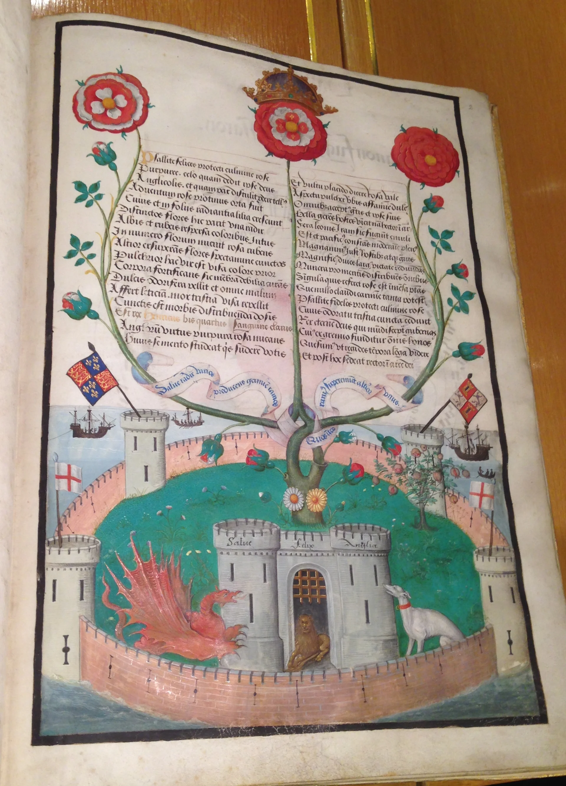 A page full of Tudor symbolism, can you work out what everything represents? 
