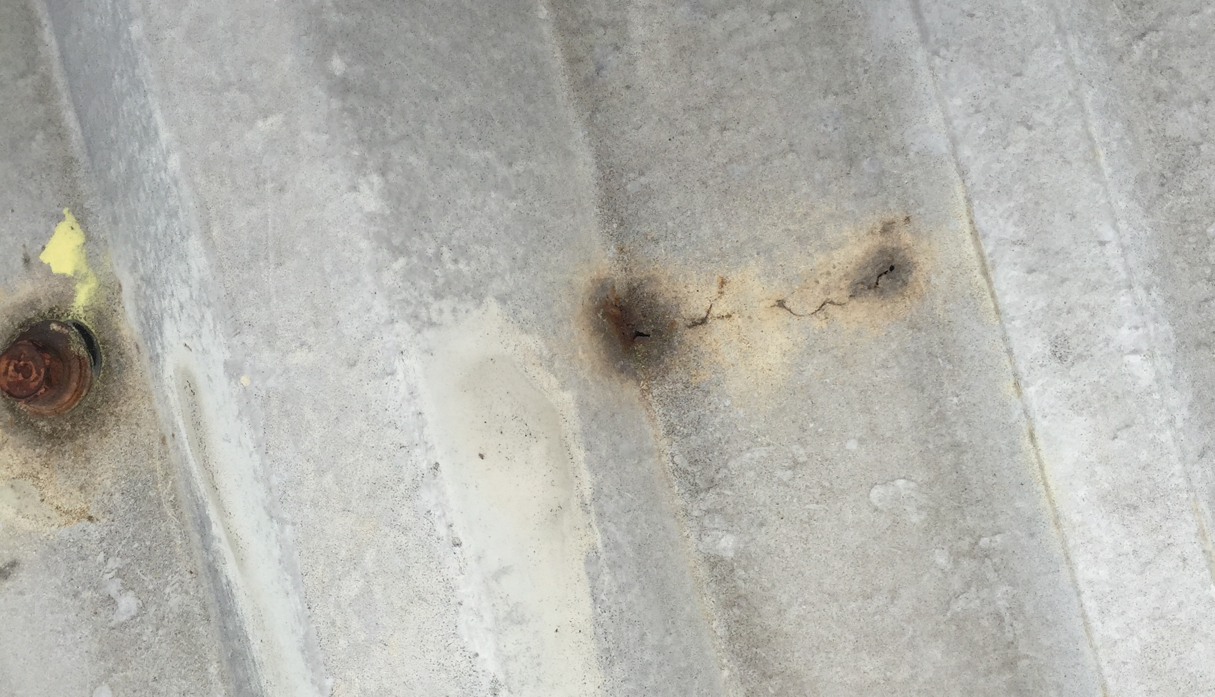 Rusty roof inspection